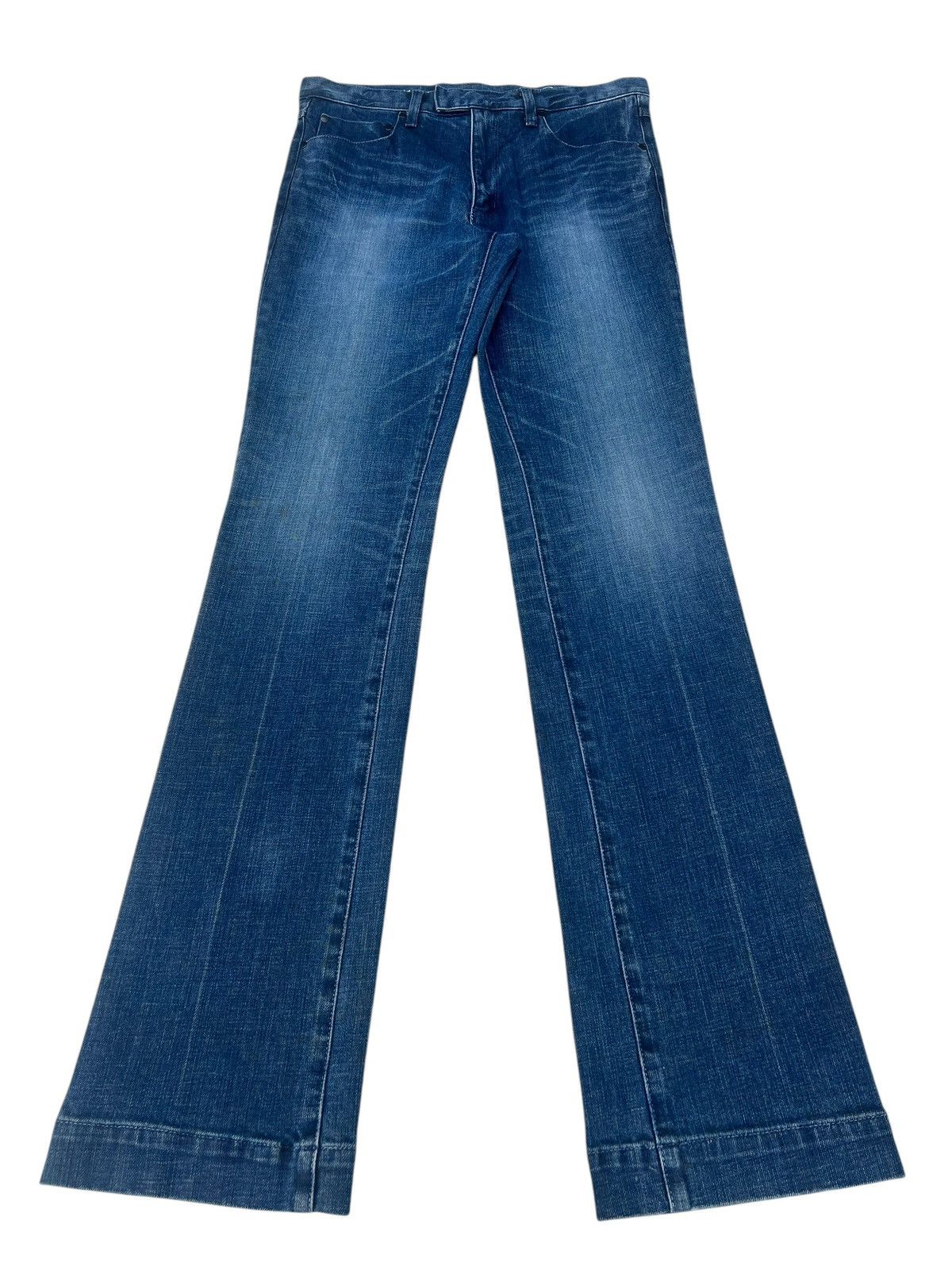 Japanese Brand Bring On The Noise Japan Dirty Muddy Denim Bootcut Jeans Size US 29 - 1 Thumbnail