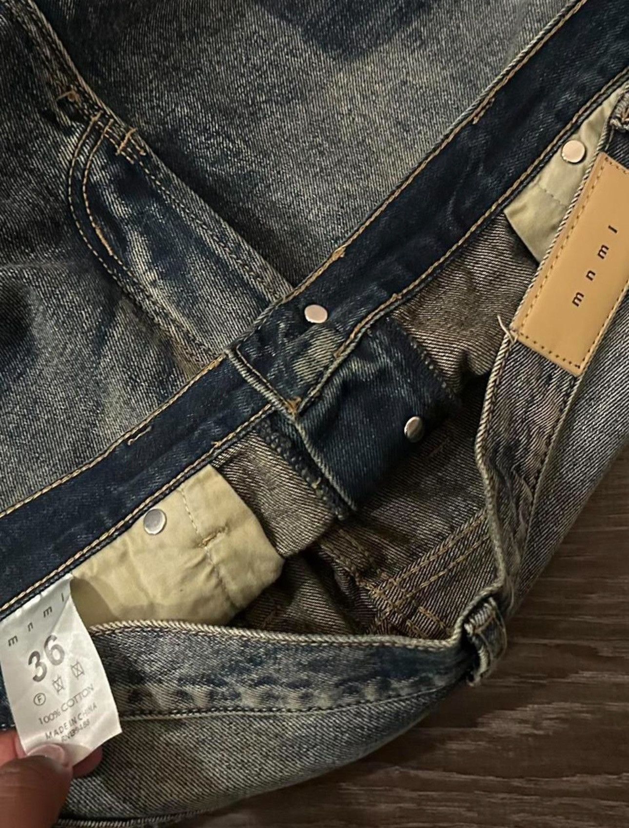 MNML MNML ULTRA BAGGY SHAWDOW PATCH DENIM - WASHED LIGHT BLUE Size US 36 / EU 52 - 6 Thumbnail