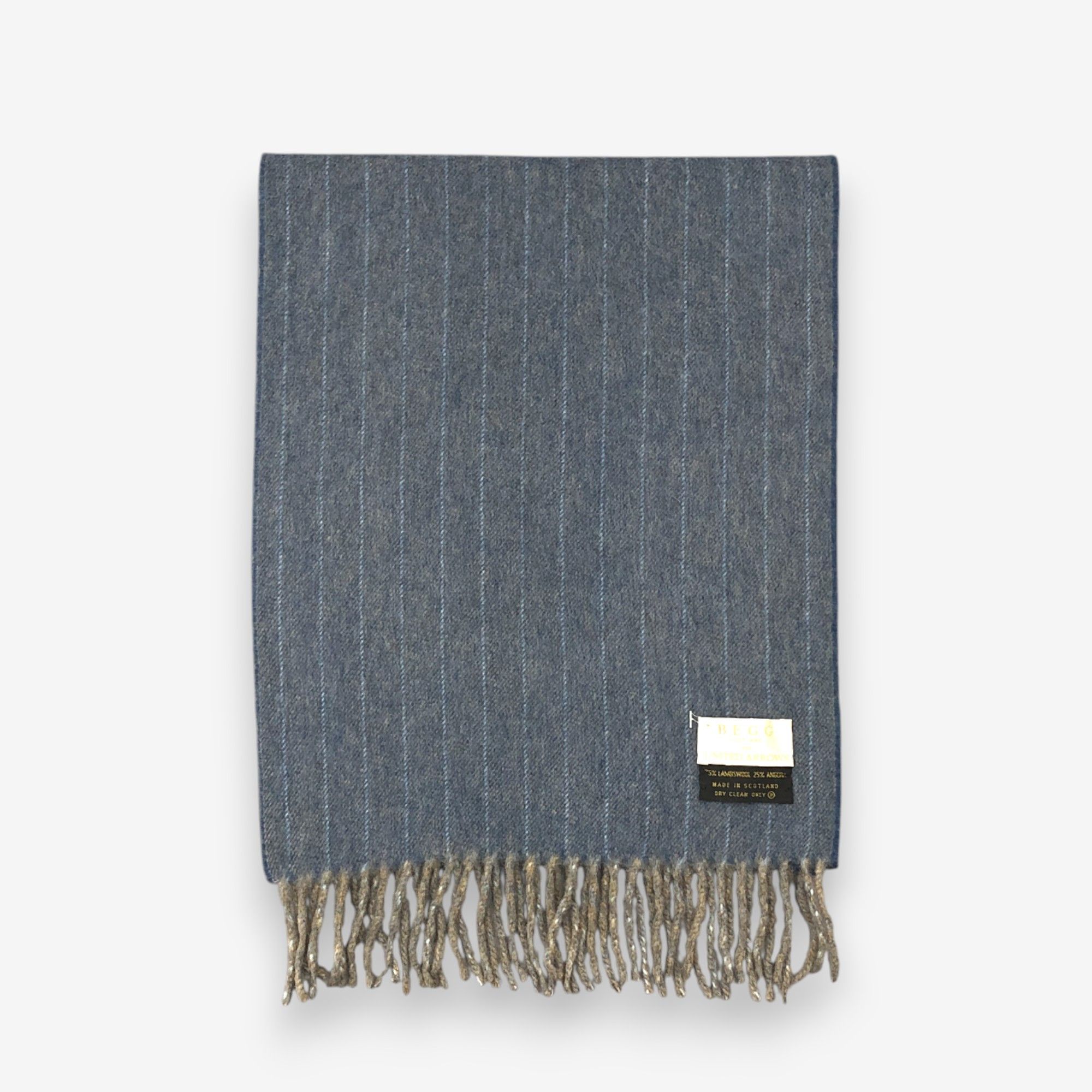 Japanese Brand Vintage Begg Scarf Muffler Wool Fringe Winter Scarves Size ONE SIZE - 2 Thumbnail