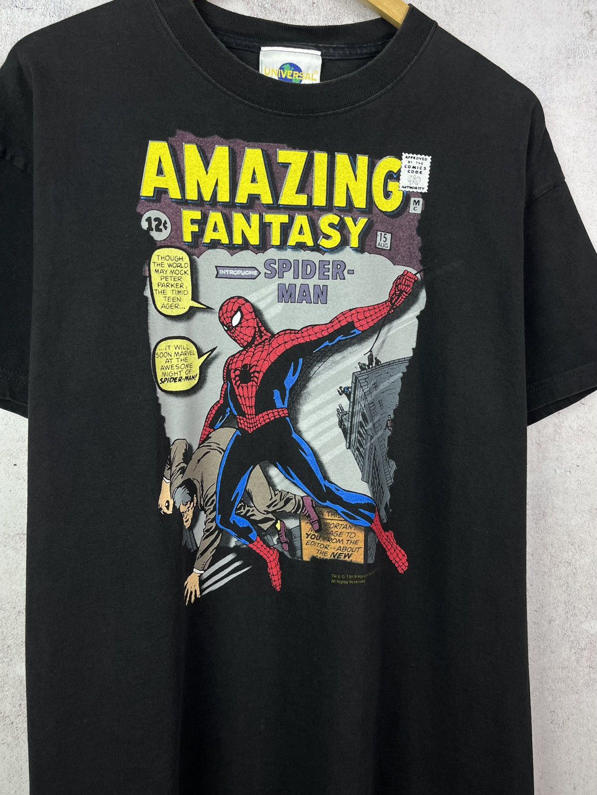 Universal Studios 🕷️Vintage Amazing Spider-Man 1999 Comics T-Shirt Retro Rare Size US XL / EU 56 / 4 - 3 Thumbnail