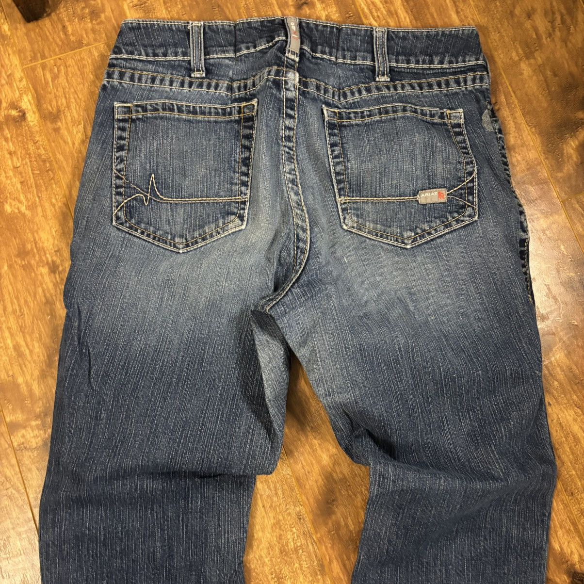 Ariat × Vintage Vintage Baggy Flame Resistant Ariat Blue Jeans Size US 34 / EU 50 - 9 Thumbnail