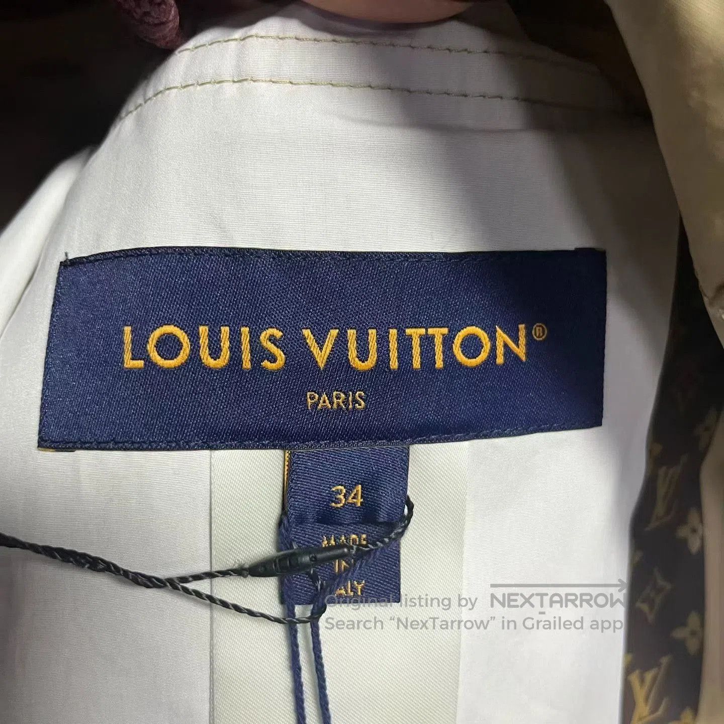 Louis Vuitton Louis Vuitton 2024 Beige Logo Hooded Parka. Size XXS / US 00 / IT 34 - 3 Thumbnail