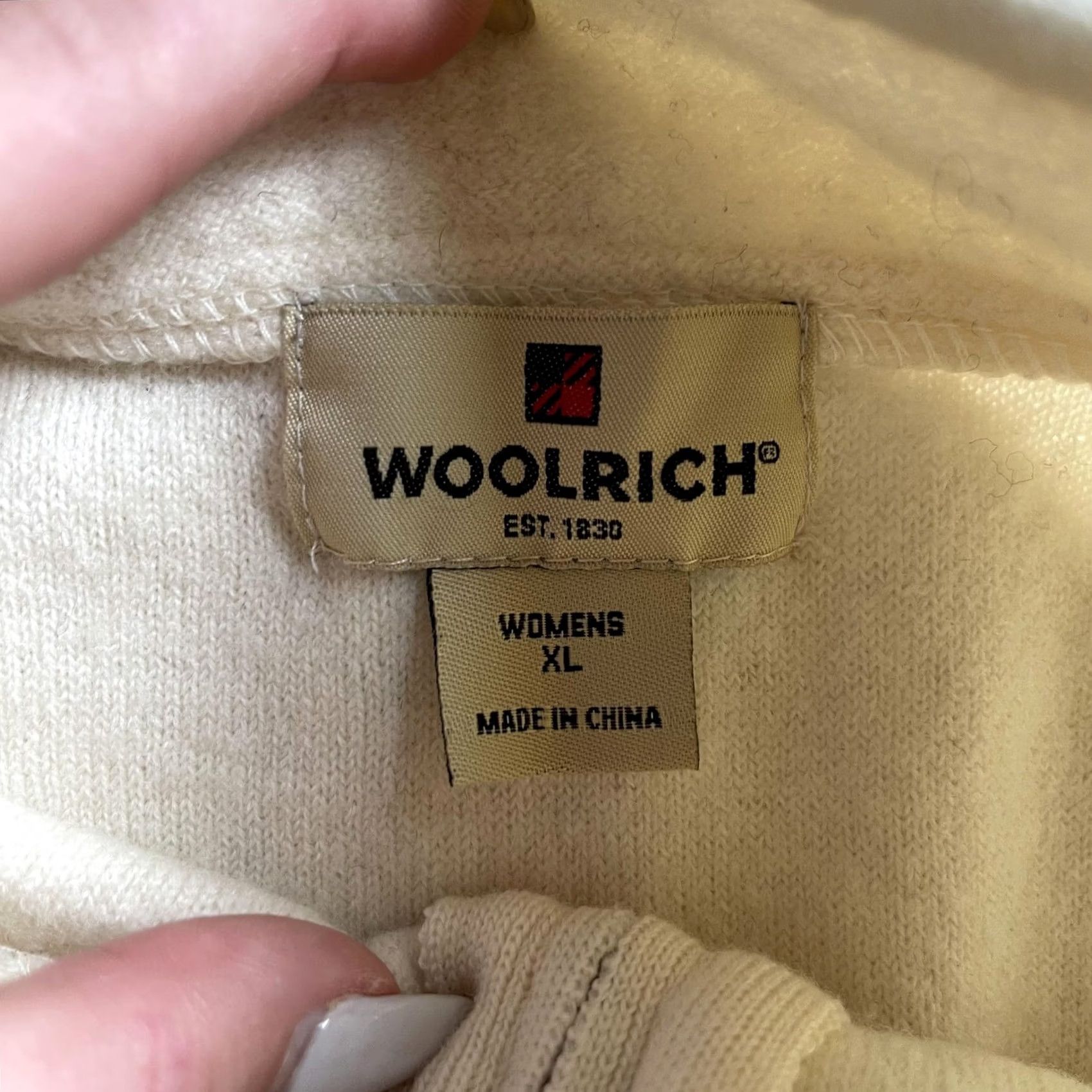 Vintage Woolrich Womens XL White 100% Wool Mock Neck Full Zip Knit Vest Shirt Sweater Vest Size XL / US 12-14 / IT 48-50 - 3 Thumbnail