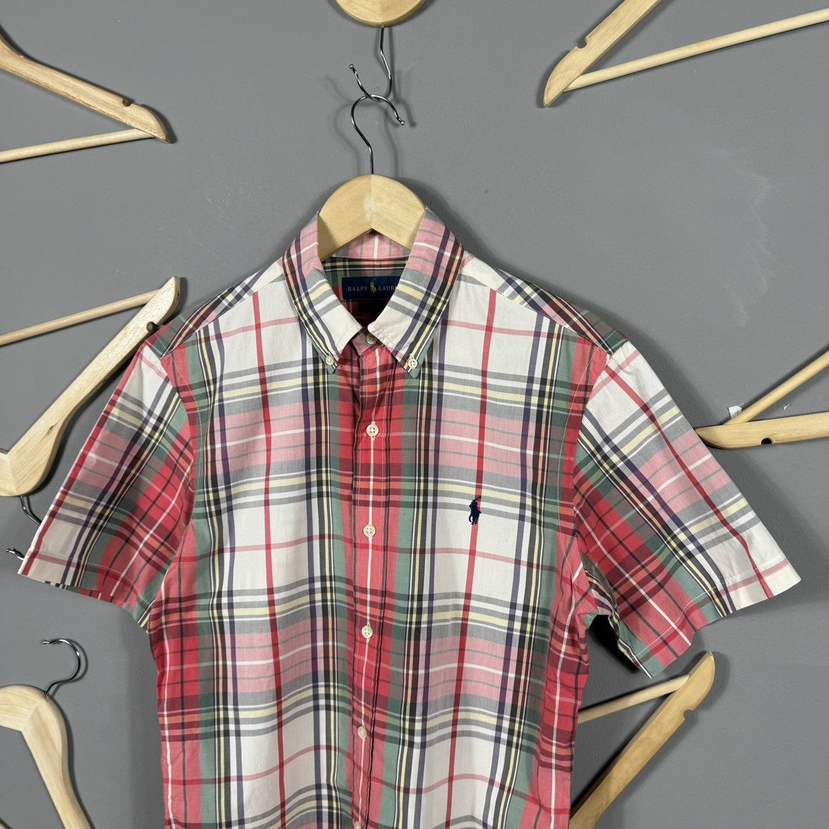 Polo Ralph Lauren × Ralph Lauren × Vintage Polo Ralph Lauren Plaid Short Sleeve Shirt Size US S / EU 44-46 / 1 - 2 Thumbnail