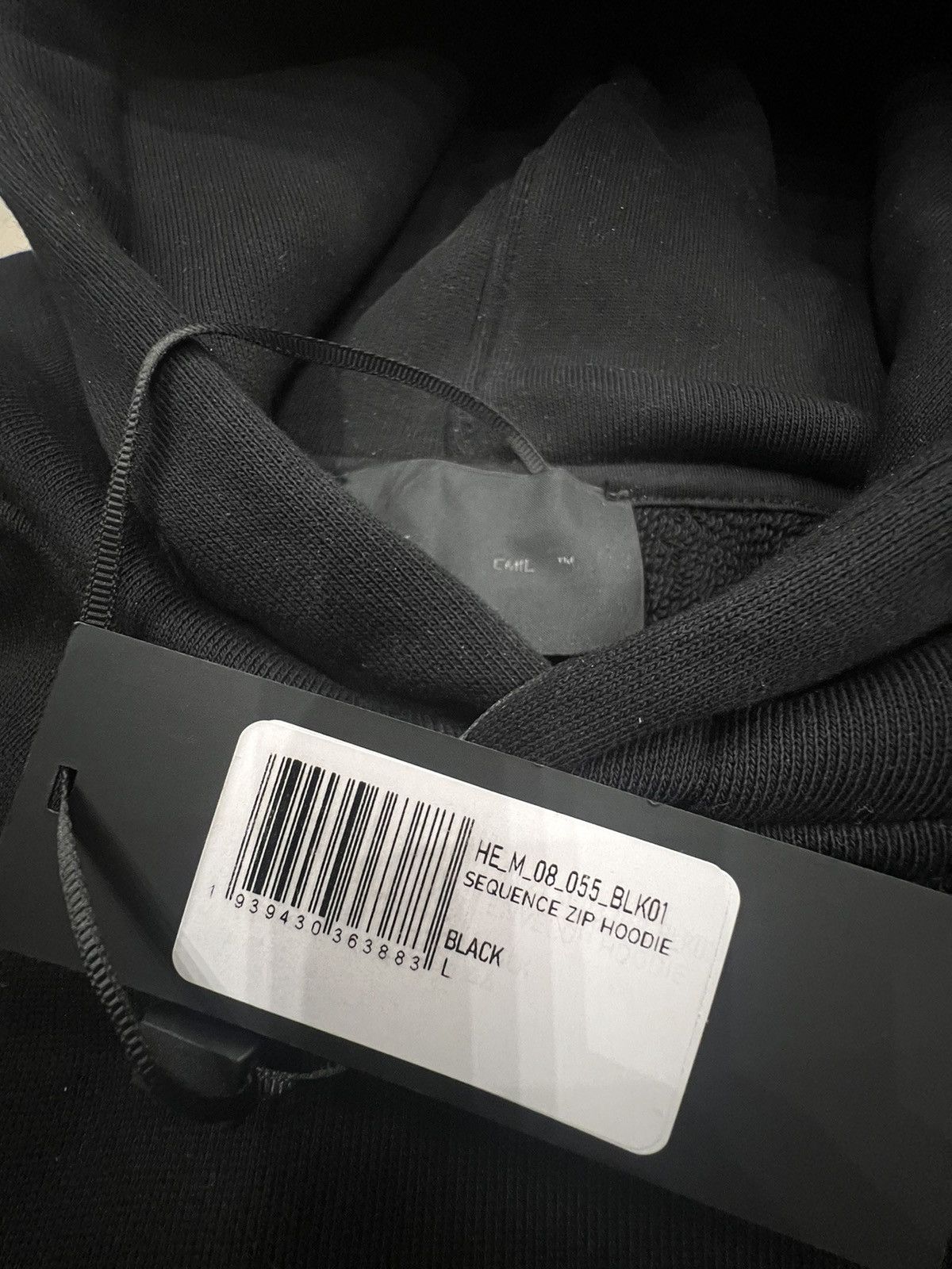 Heliot Emil HELIOT EMIL Black Sequence Zip Hoodie Size US L / EU 52-54 / 3 - 4 Thumbnail