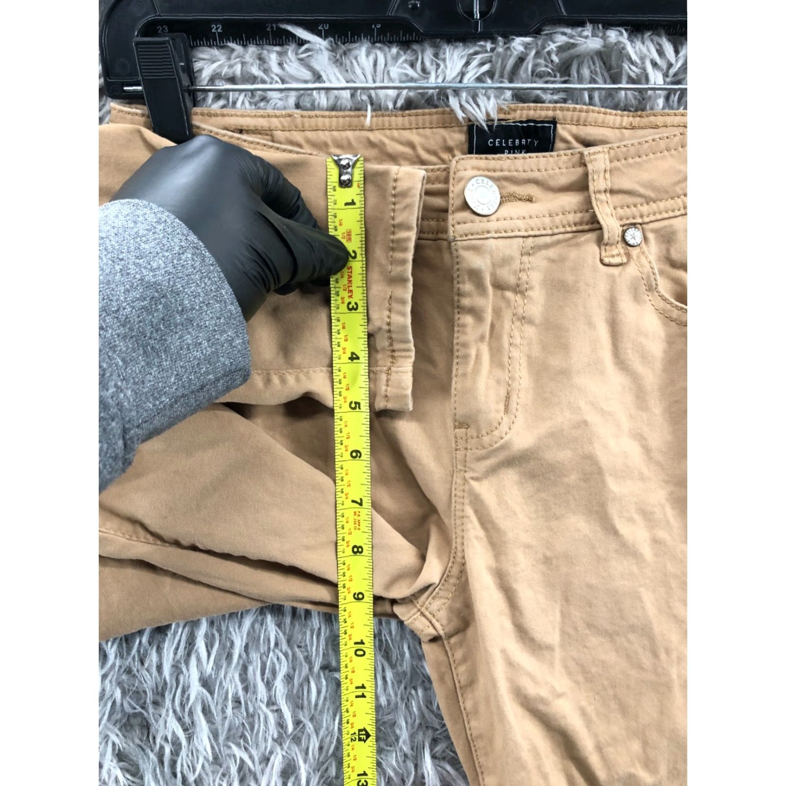 Vintage Celebrity Pink Womens Skinny Ankle Pants Mid Rise Beige Size 5 Size 27" / US 4 / IT 40 - 4 Thumbnail