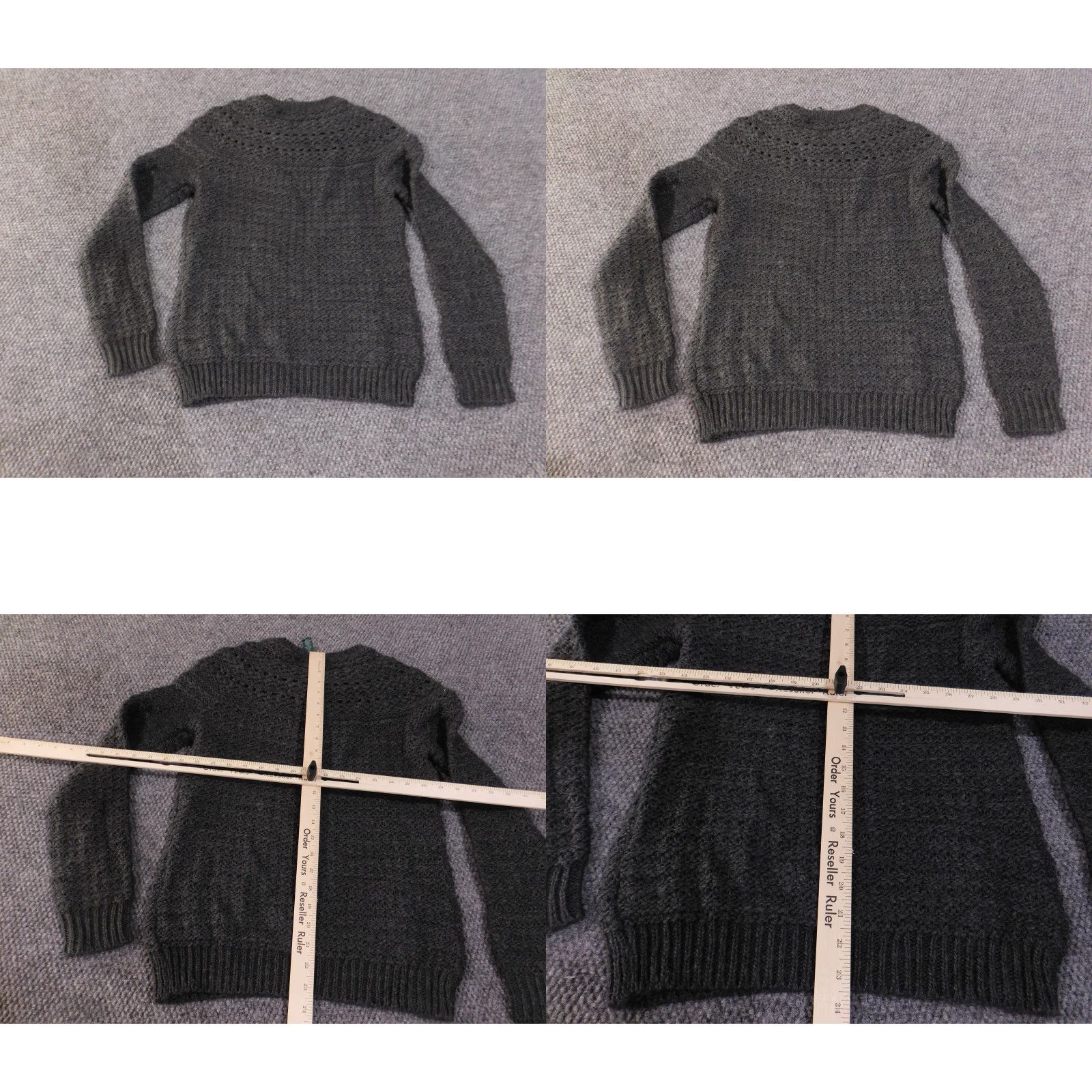 Ralph Lauren VINTAGE Lauren Ralph Lauren Sweater Womens M Gray Alpaca Blend Open Knit Crewneck Size M / US 6-8 / IT 42-44 - 8 Thumbnail