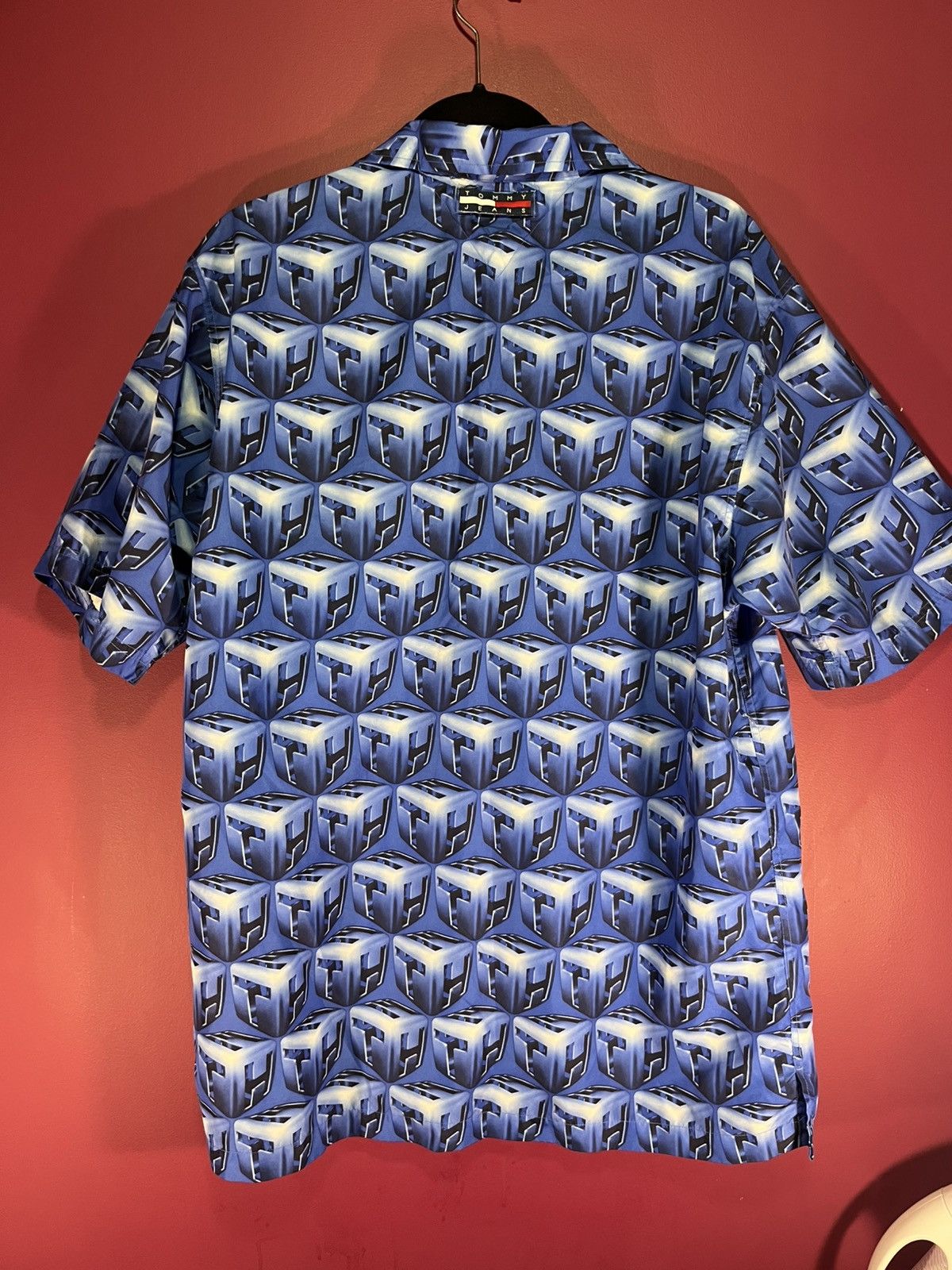 Tommy Jeans Tommy jeans blue cube button up Size US M / EU 48-50 / 2 - 4 Thumbnail