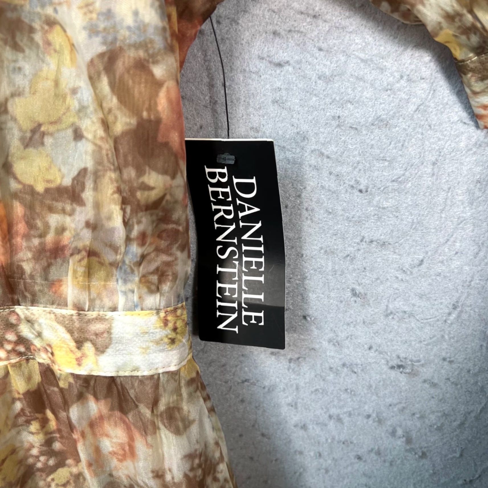 Vintage Danielle Bernstein Womens Size XL Floral Puff Sleeve Mini Dress NEW Size XL / US 12-14 / IT 48-50 - 4 Thumbnail