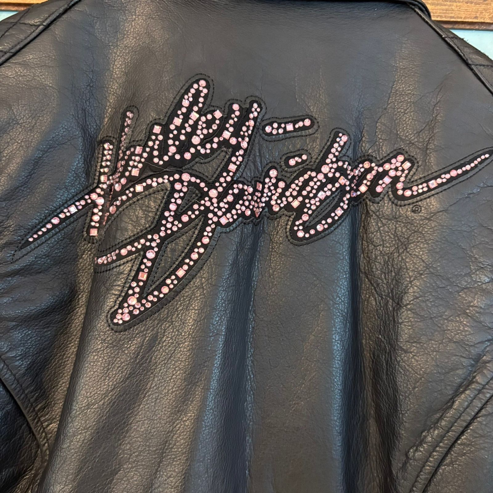 Harley Davidson Harley Davidson Pink Label Swarovski Leather Biker Jacket Size M / US 6-8 / IT 42-44 - 16 Thumbnail