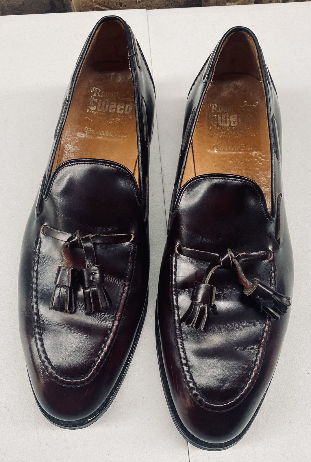 Cheaney Church’s 🇮🇹 RT Cheaney Merlot shell cordovan tassel loafer 12 Size US 12 / EU 45 - 4 Thumbnail