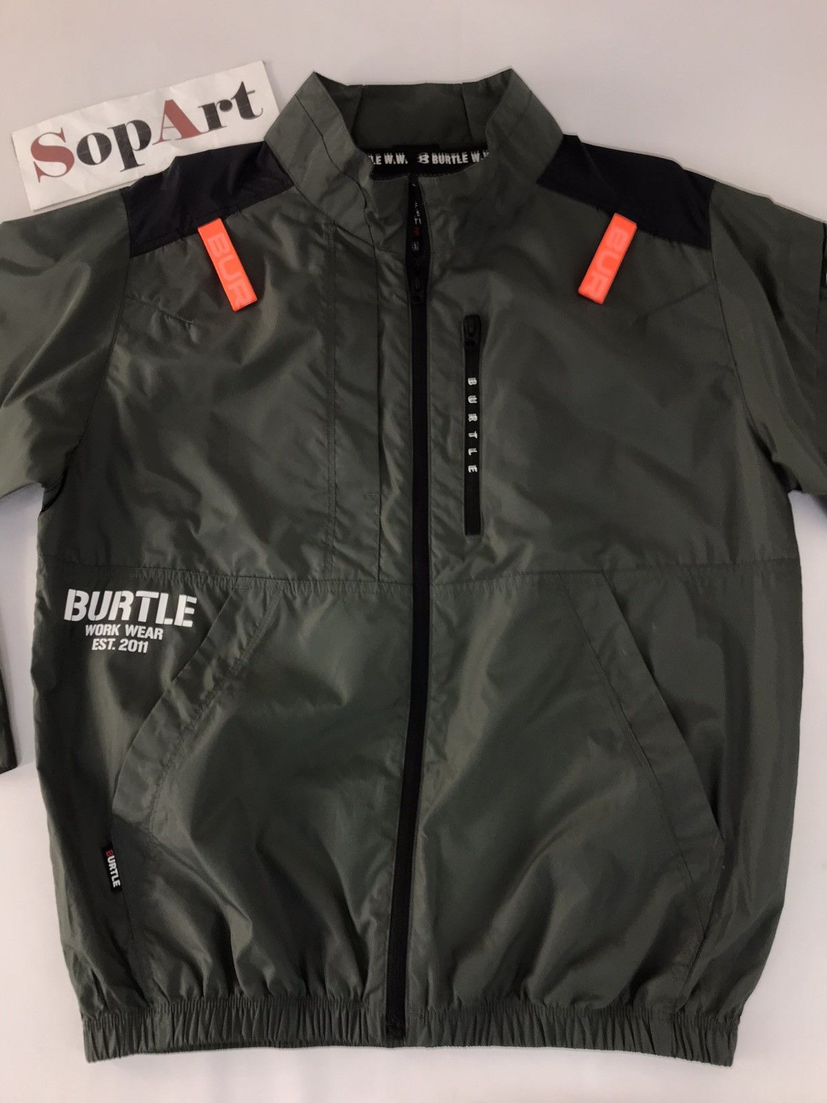 Japanese Brand × Vintage Vintage Windbreaker Burtle Workwear Zipper Jacket Size US L / EU 52-54 / 3 - 3 Thumbnail