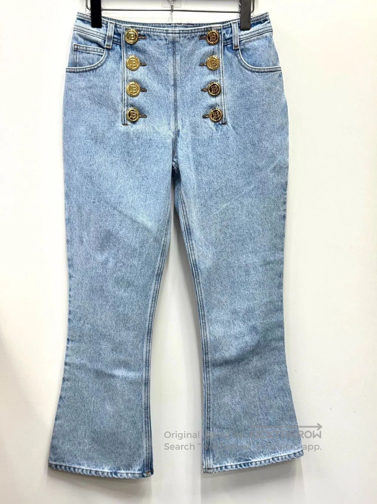 Balmain Balmain Women's Flared Denim Jeans. Size 37" - 3 Thumbnail
