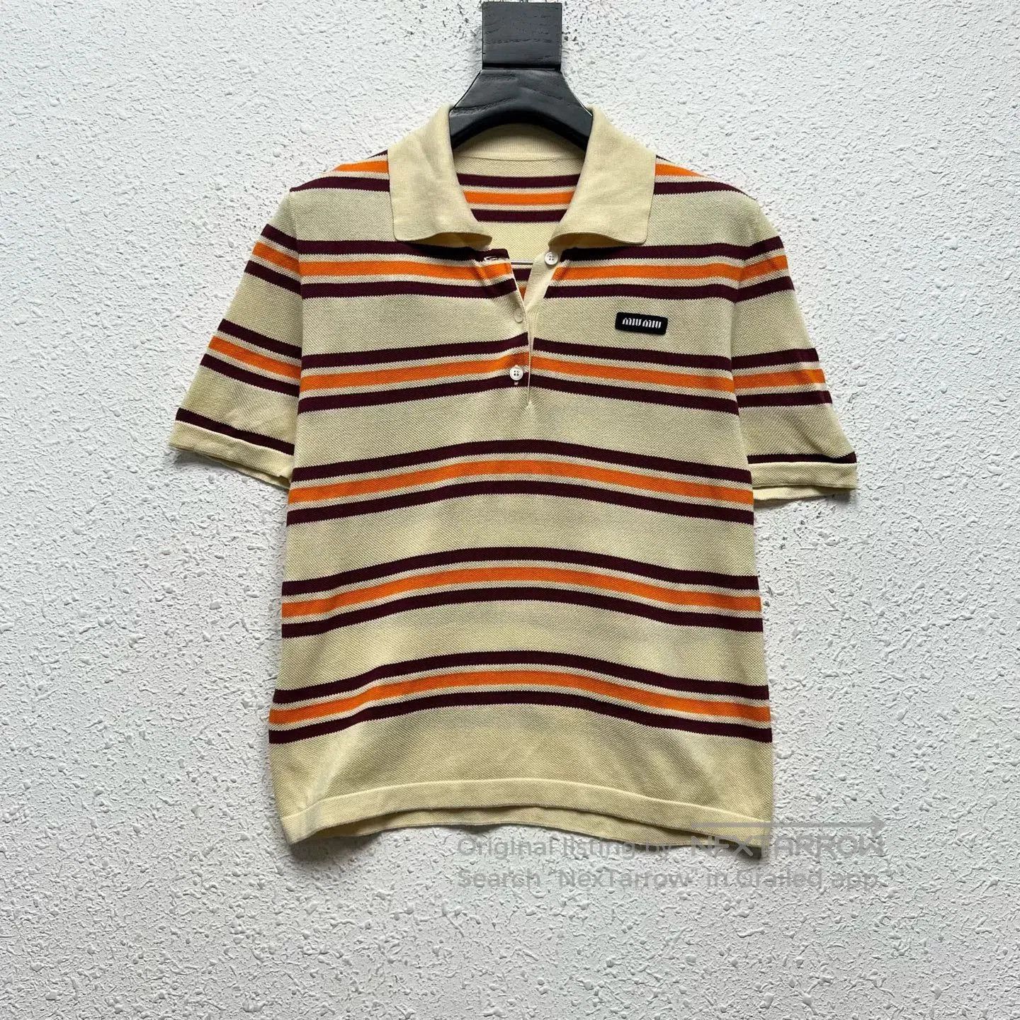 Miu Miu miumiu classic logo short sleeve polo shirt. Size US S / EU 44-46 / 1 - 1 Thumbnail