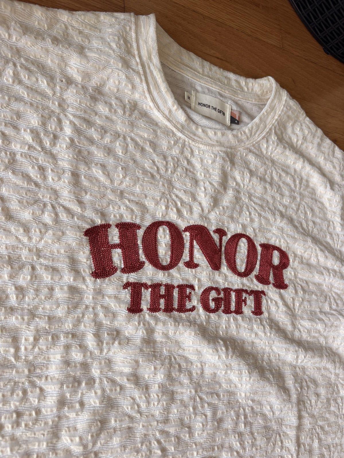 Honor the Gift Honor The Gift Stripe Box Tee Bone – SS24 Size US M / EU 48-50 / 2 - 3 Thumbnail