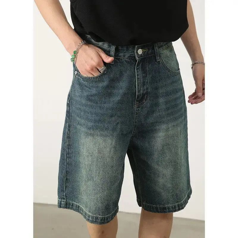 Japanese Brand Retro straight blue denim shorts Size US 32 / EU 48 - 2 Thumbnail