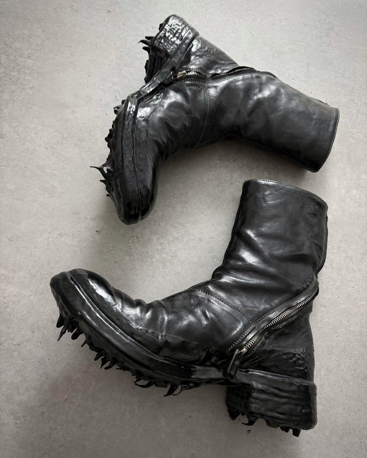 Carol Christian Poell CCP tornado rubber drip boots Size US 8 / EU 41 - 4 Thumbnail