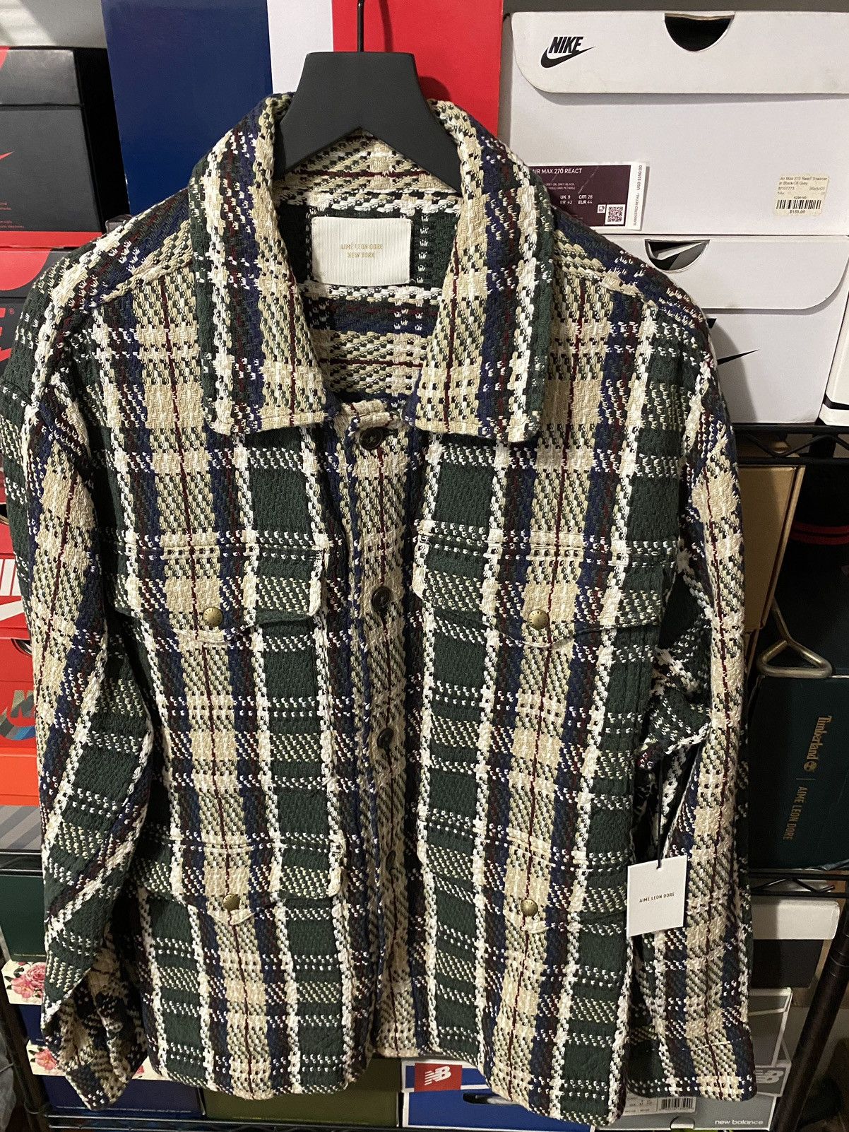 Aime Leon Dore Aime Leon Dore Plaid Overshirt Rosin Combo Size US XL / EU 56 / 4 - 2 Thumbnail