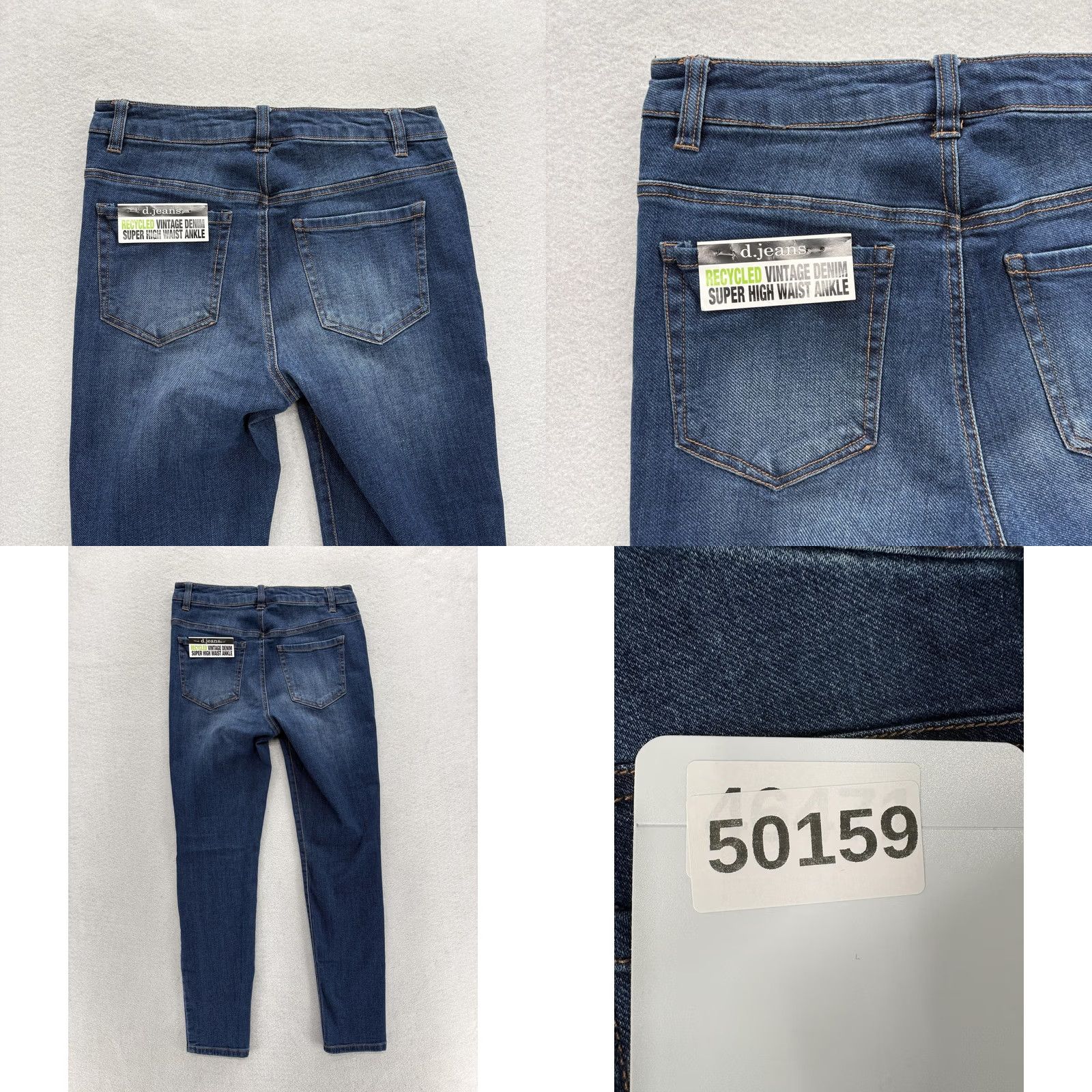 Vintage D. Jeans Skinny Ankle Jeans Womens 4 Blue High Rise Slim Stretch Denim NWT Size 27" / US 4 / IT 40 - 8 Thumbnail