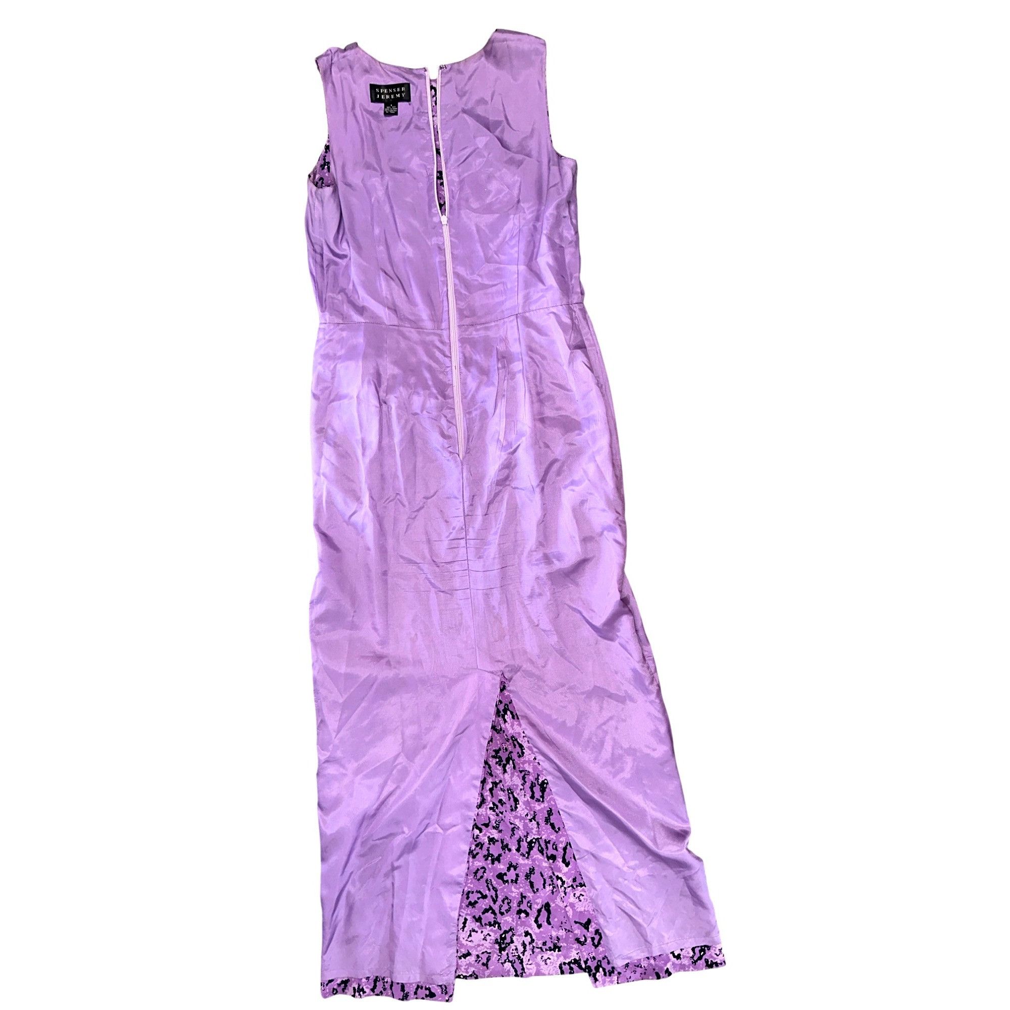Other All Silk Vintage Dress by Spencer Jeremy 8 Purple Abstract P Size M / US 6-8 / IT 42-44 - 10 Thumbnail