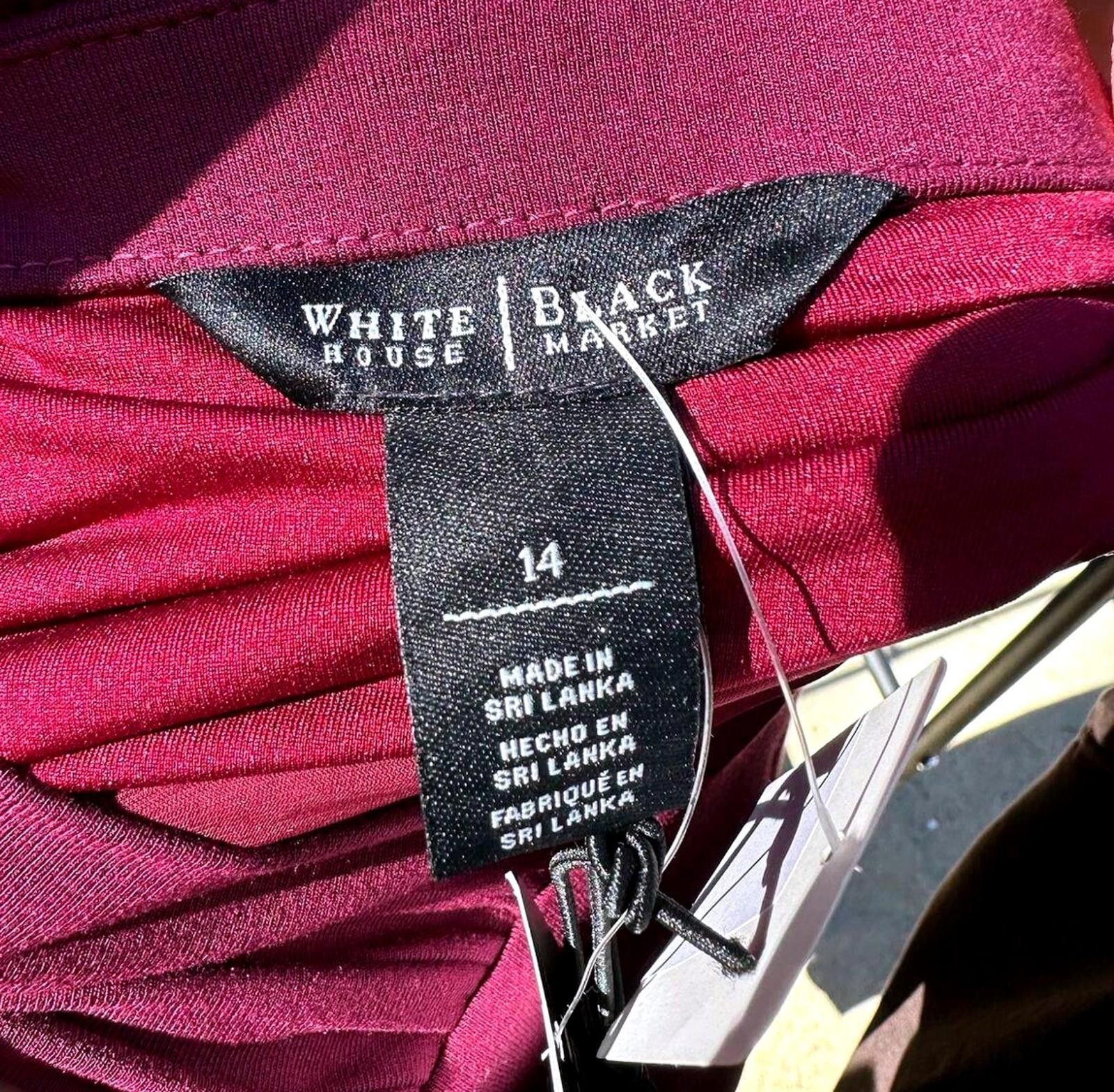 Designer WHBM Burgunday ``````````` Convertible Dress V-Neck Size 14 Size XL / US 12-14 / IT 48-50 - 3 Thumbnail