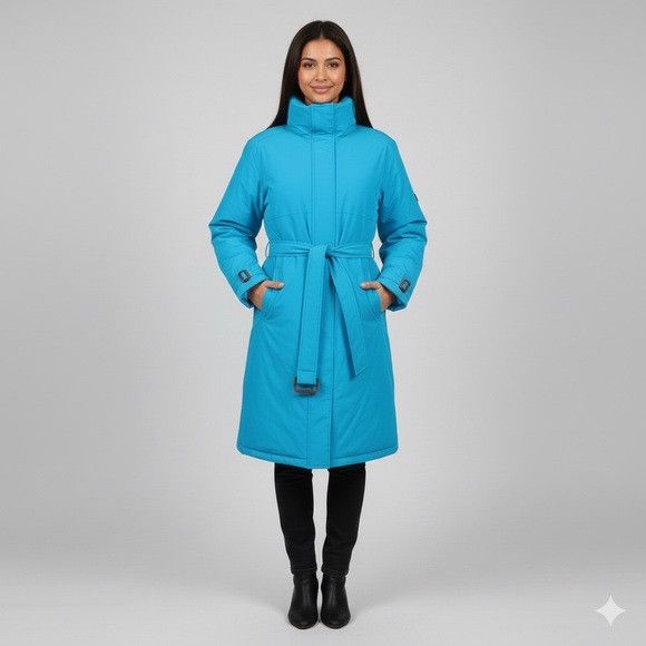 Vintage Vintage Blue Down Gore-Tex Duvet Midi Puffer Parka - Small Size S / US 4 / IT 40 - 1 Thumbnail