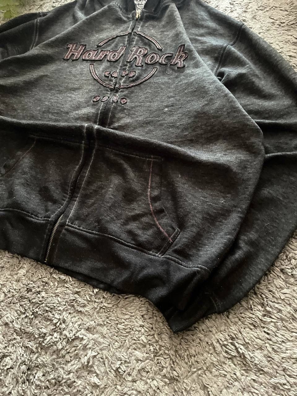 Hard Rock Cafe × Vintage 00s Hard Rock Cafe Oslo Zip Hoodie Streetwear Vintage Logo Size US XL / EU 56 / 4 - 5 Thumbnail