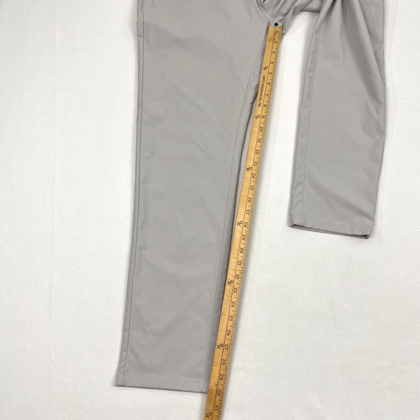 Vintage Jack Archer Jetsetter Chino Pants Mens 34 x 30 Gray Tapered Performance Golf Slimming Pockets 5-Pocket Regular Inseam 30 Size US 34 / EU 50 - 4 Thumbnail