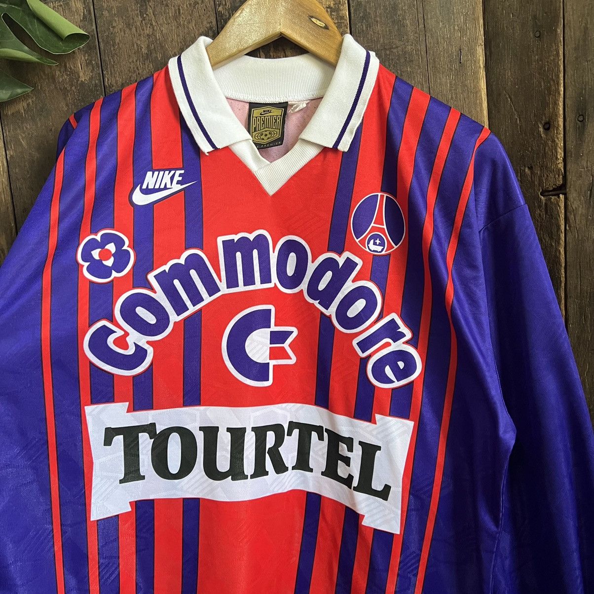Nike × Vintage SuperRare Vintage Nike PSG 1993-94 Home Longsleeve jersey Size US L / EU 52-54 / 3 - 3 Thumbnail