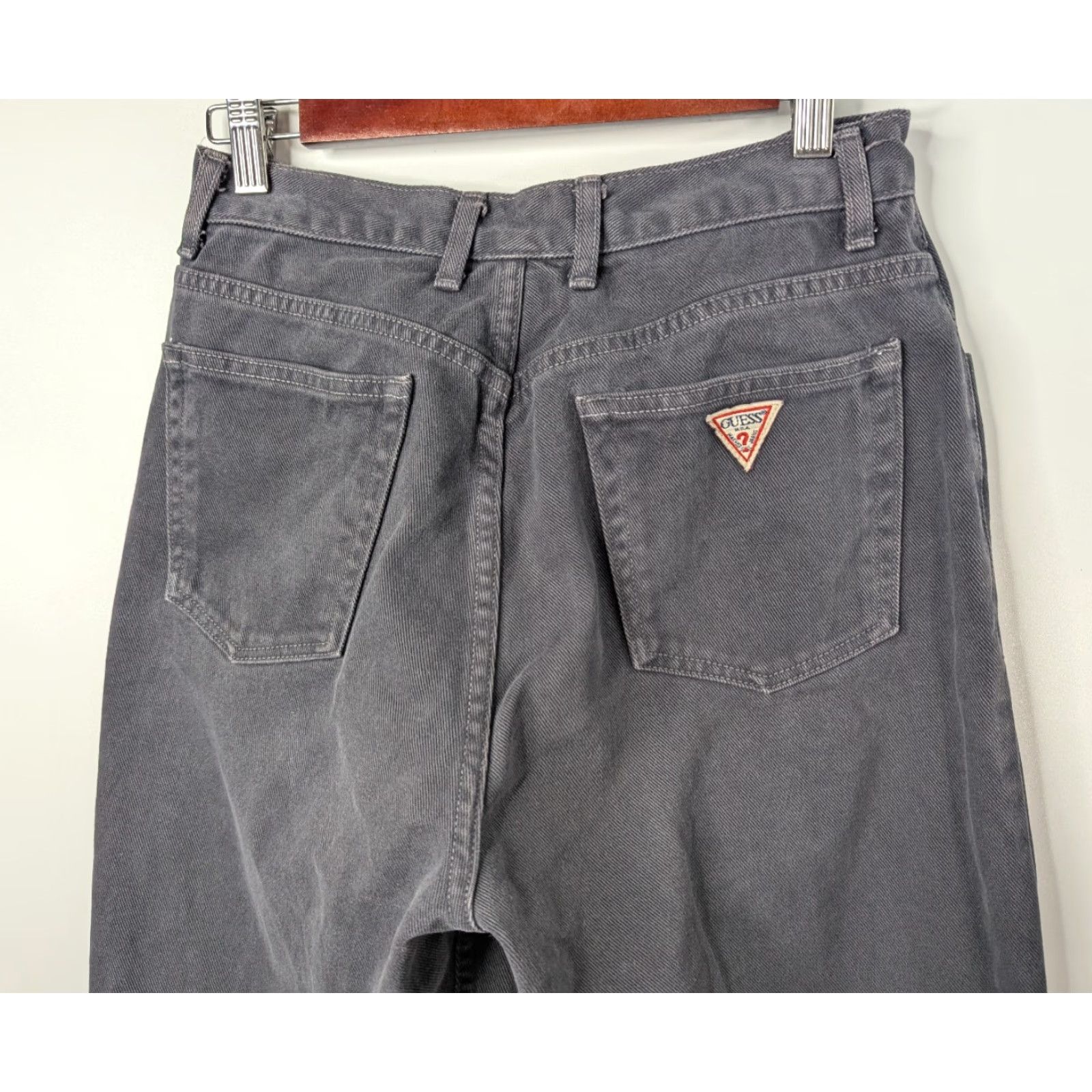 Guess VINTAGE GUESS Black Faded Grey Jeans Straight Leg Y2K Size 30 Retro Pants USA Size 30" / US 8 / IT 44 - 2 Thumbnail