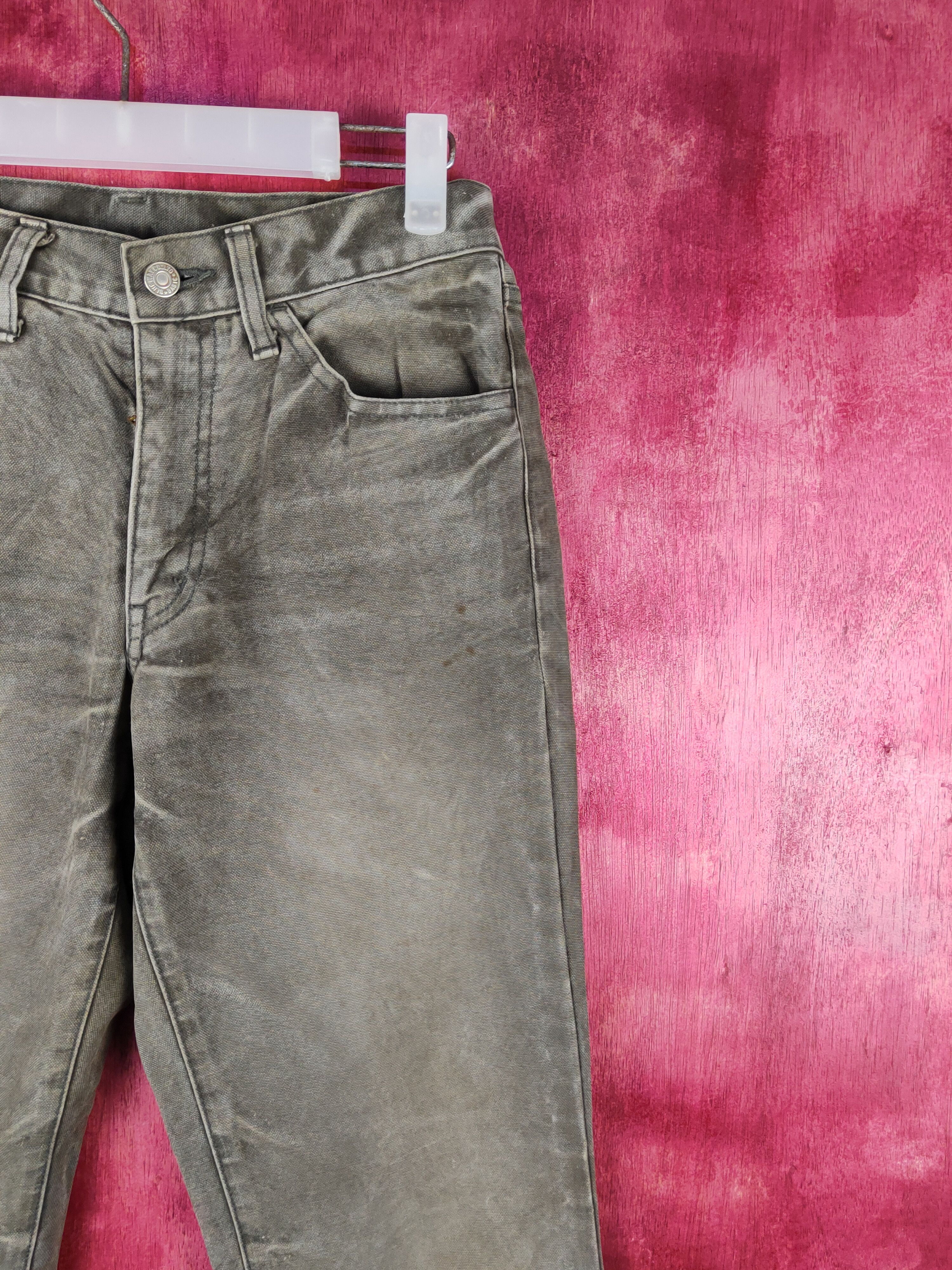 Japanese Brand Blue Way Olive faded cargo denim Jeans #S1571 Size US 28 / EU 44 - 5 Thumbnail