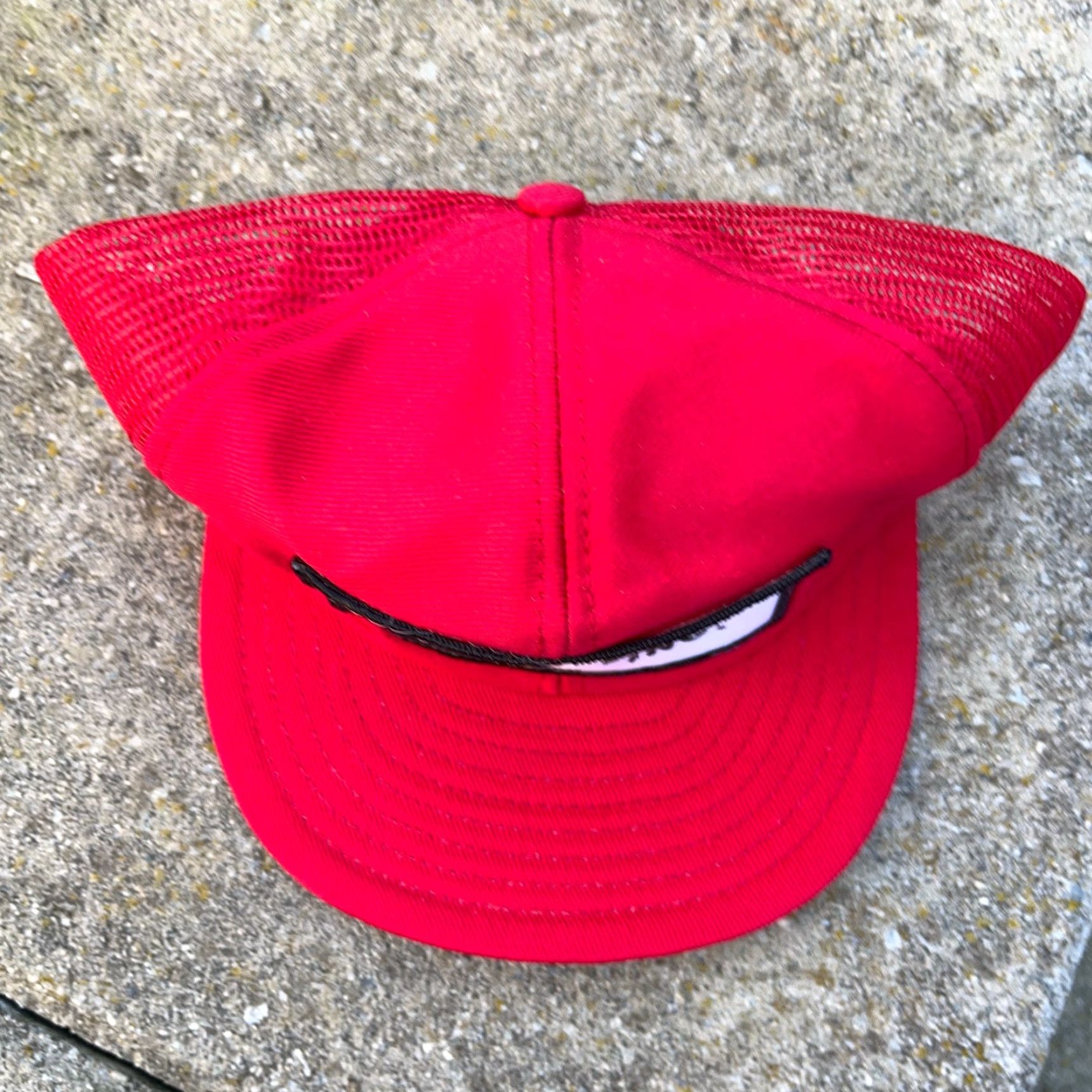 Vintage VINTAGE Louisville MFG Trucker Hat Cap Made IN USA Adjustable Red Cotton Twill 80s 90s Classic Logo Men"} Size ONE SIZE - 3 Thumbnail