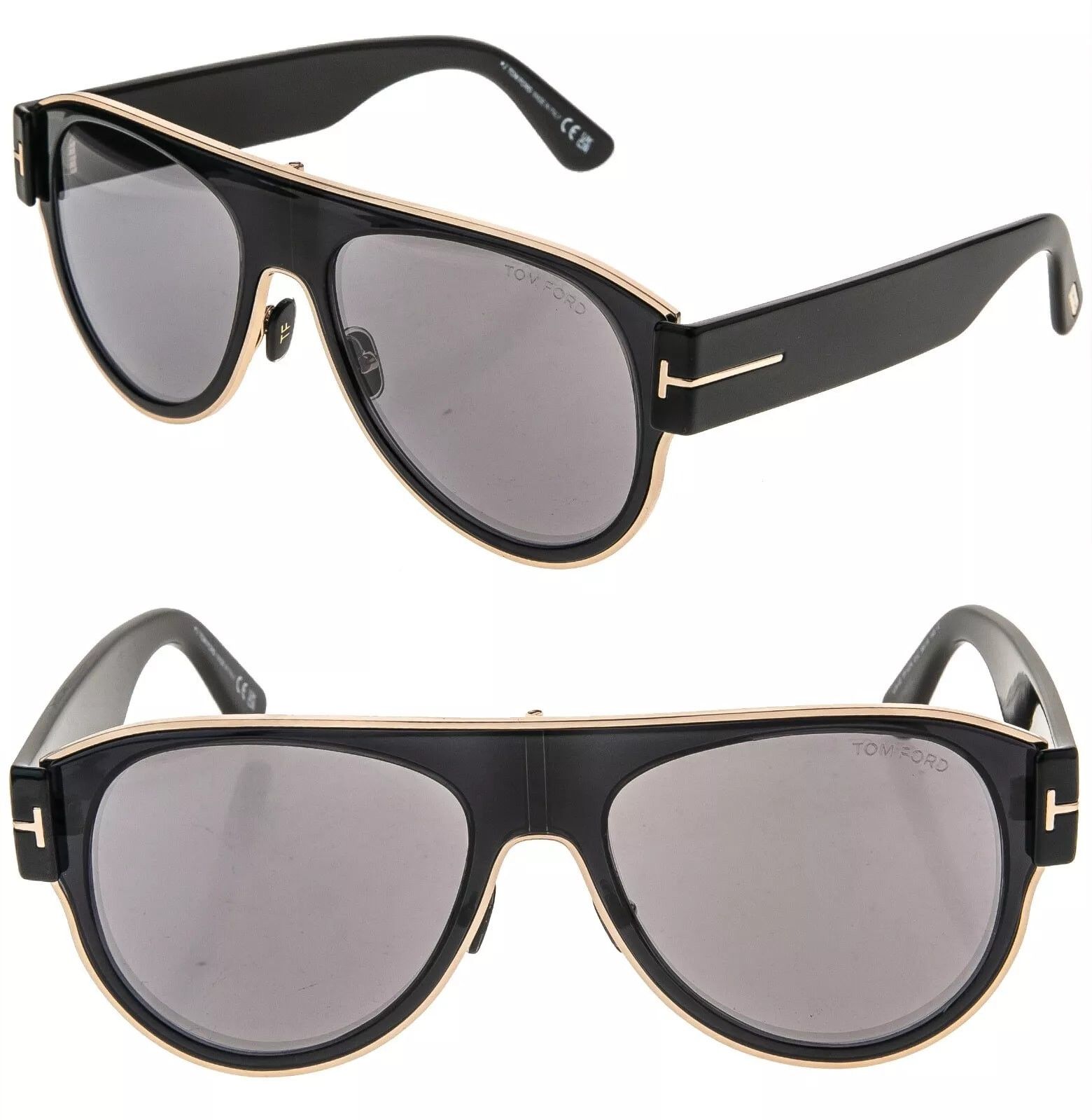 Tom Ford TOM FORD Lyle 02 TF1074 01C Black Aviator Sunglass 1074 Size ONE SIZE - 1 Thumbnail