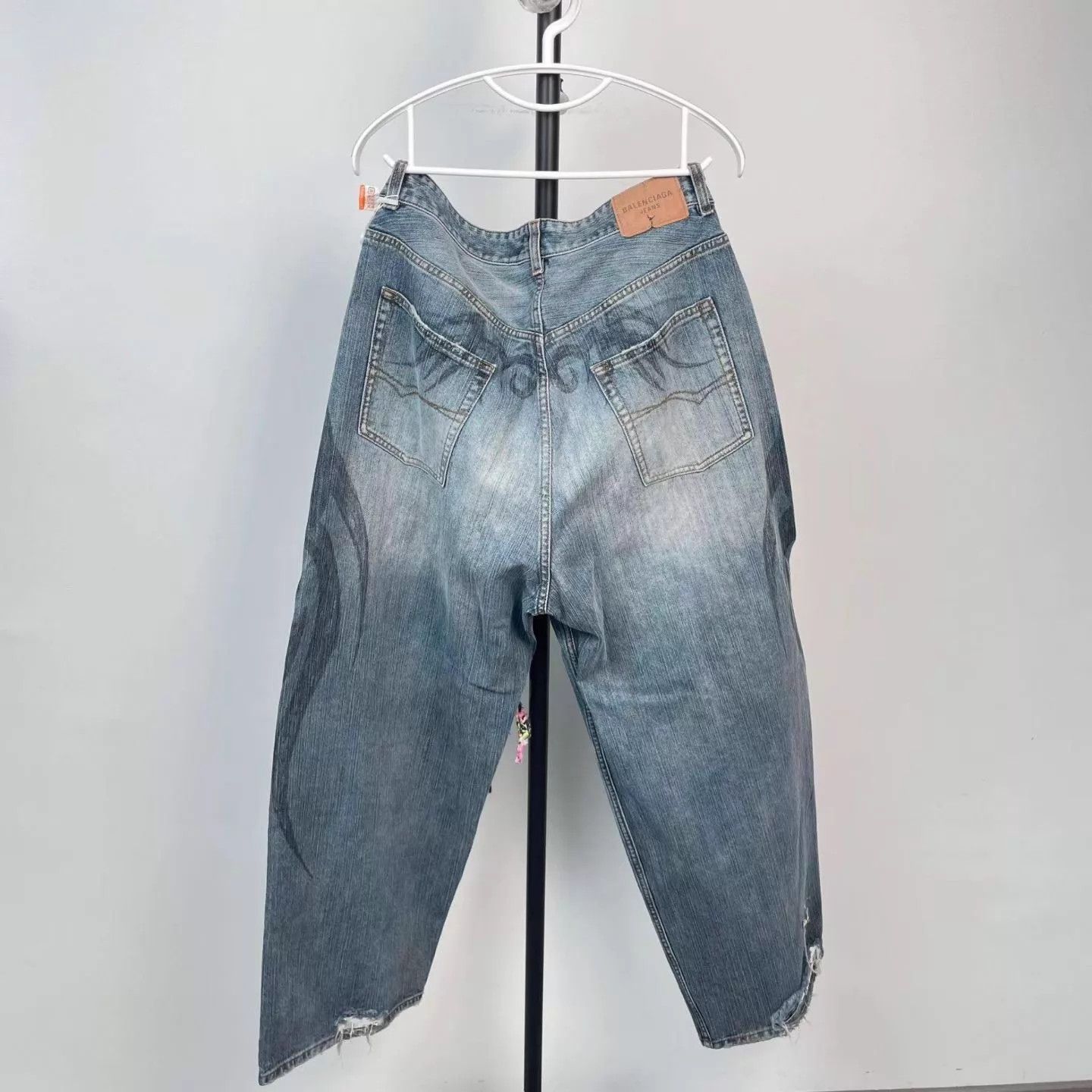 Balenciaga Balenciaga Totem Drawstring Oversize Denim Pants Size S Size US 29 - 3 Thumbnail