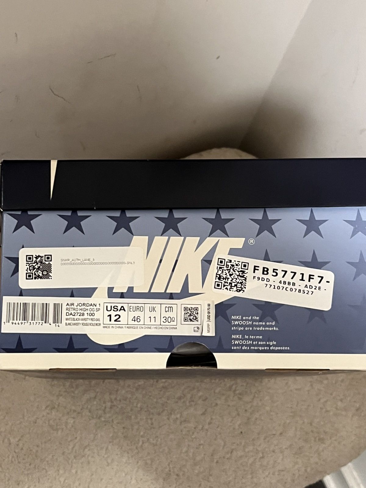 Nike Trophy Room X Air Jordan 1 Retro High OG SP Size US 12 / EU 45 - 4 Thumbnail