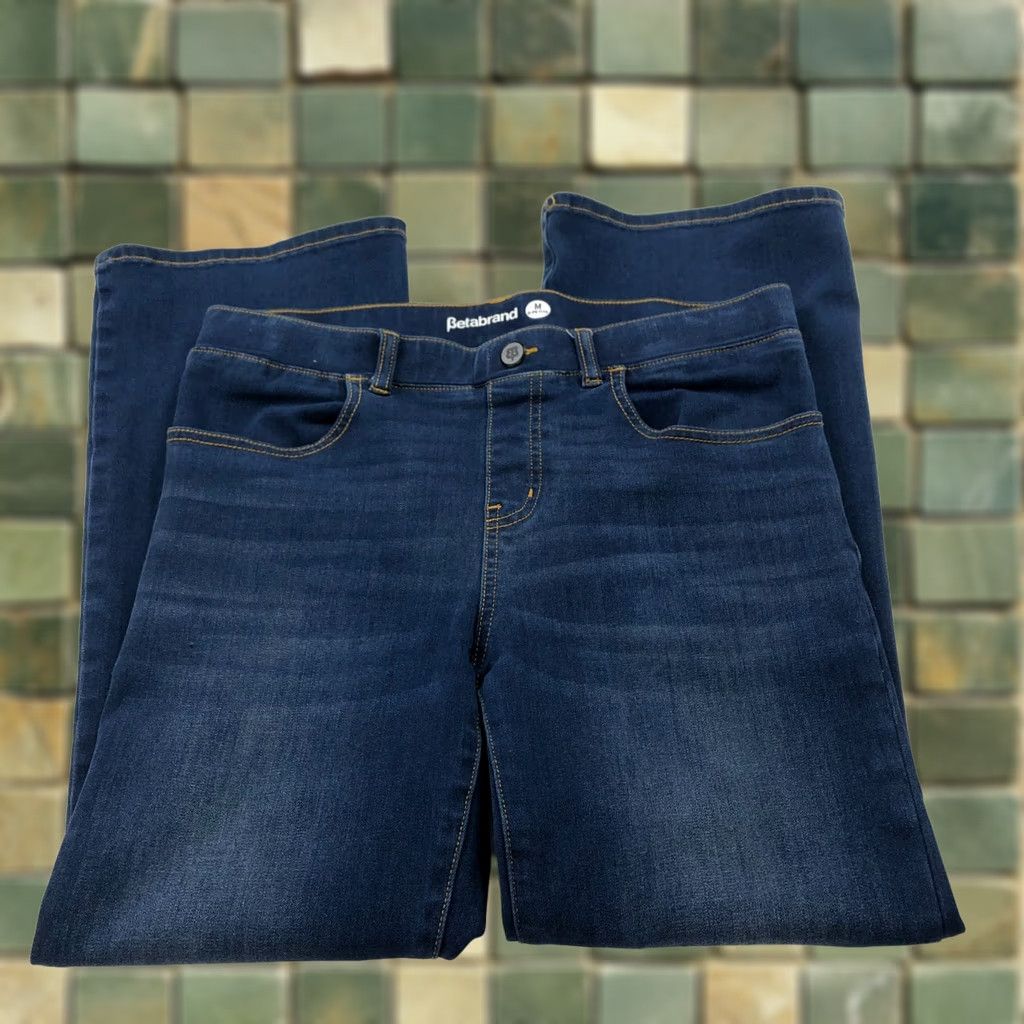 Denime Betabrand Bootcut Jeans Blue MINT M S-Petite Denim 32W 27L Mid Rise 5-Pocket Regular Size 28" / US 6 / IT 42 - 1 Thumbnail