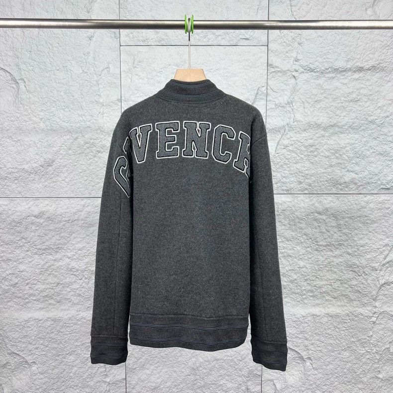 Givenchy Givenchy Grey Wool Bomber Jacket XXL Size Size US XXL / EU 58 / 5 - 2 Thumbnail