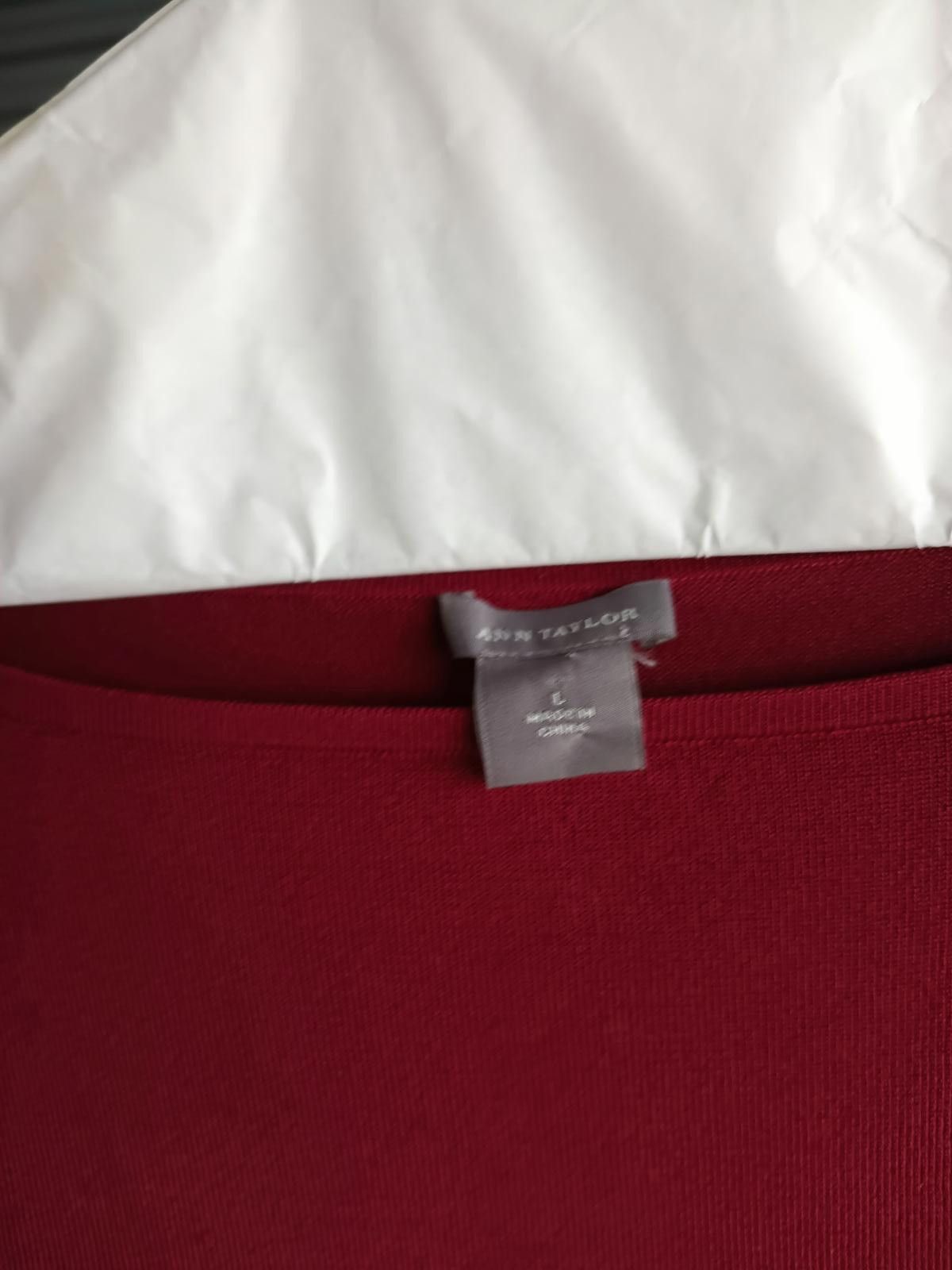 Ann Taylor Ann Taylor Women's Burgundy Long Sleeve Top Size L / US 10 / IT 46 - 3 Thumbnail