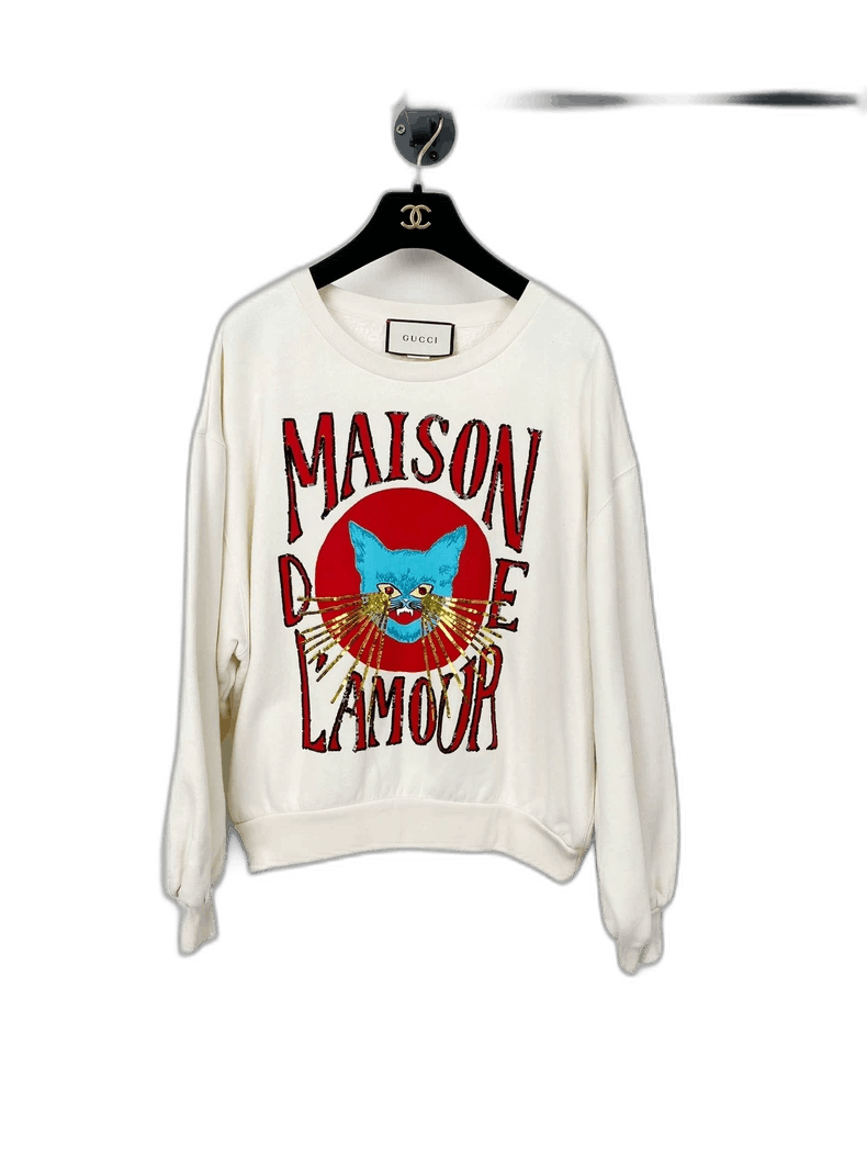 Gucci Maison D'Amour Sequin Sweatshirt