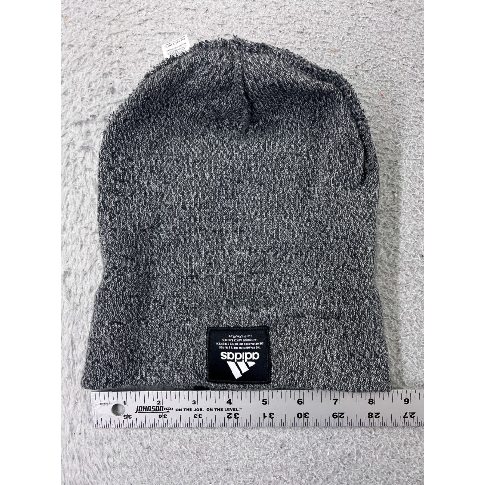 Adidas adidas Beanie Mens One Size Gray Knit Logo 3 Stripes Ski Hat/Cap Beanie Winter Outdoor Sports Adults Mens Size ONE SIZE - 4 Thumbnail