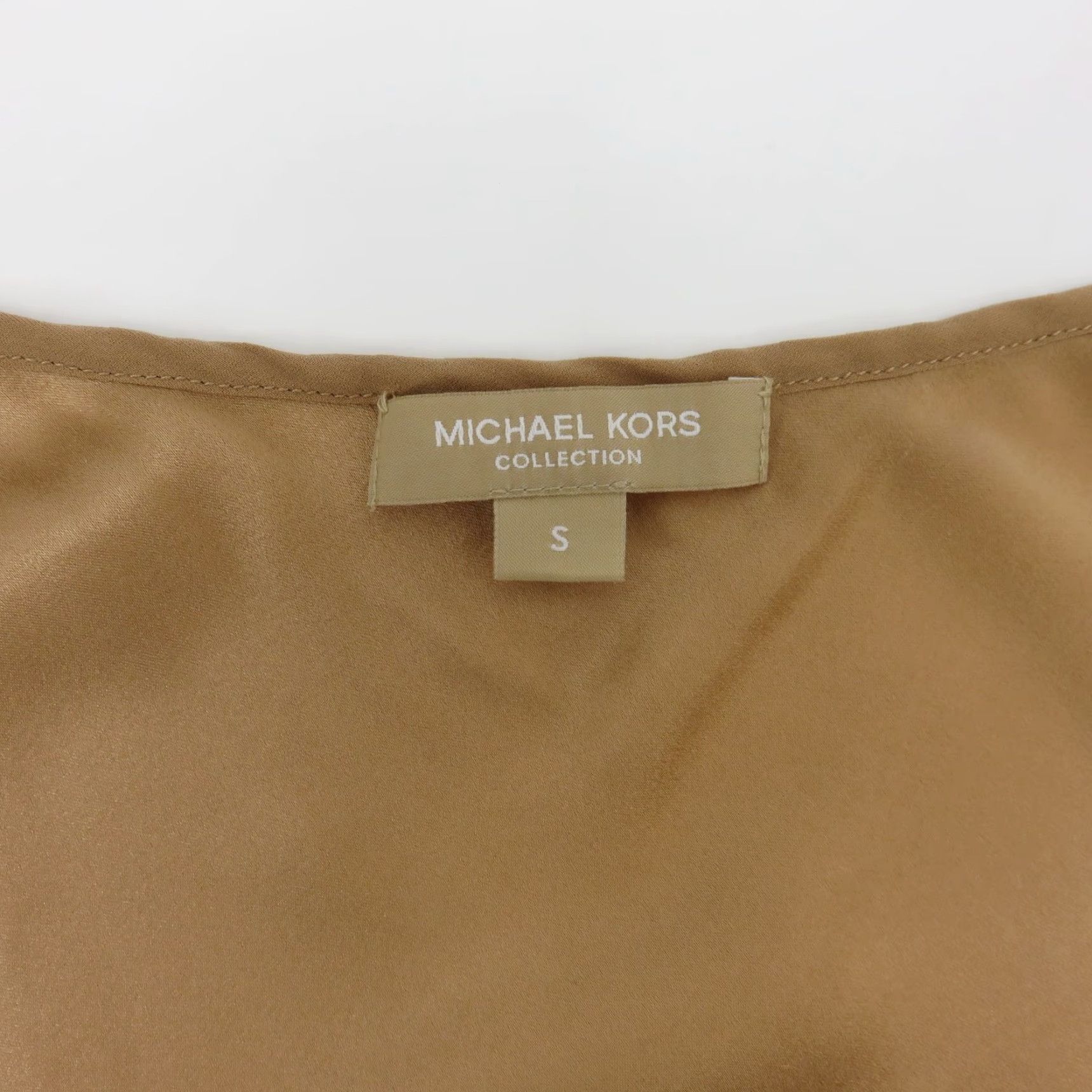 Michael Kors Michael Kors Collection Dress Women Small S Slip Dress Tan Suntan Silk Blend Spaghetti Strap Sleeveless Knee Length Solid Size S / US 4 / IT 40 - 7 Thumbnail