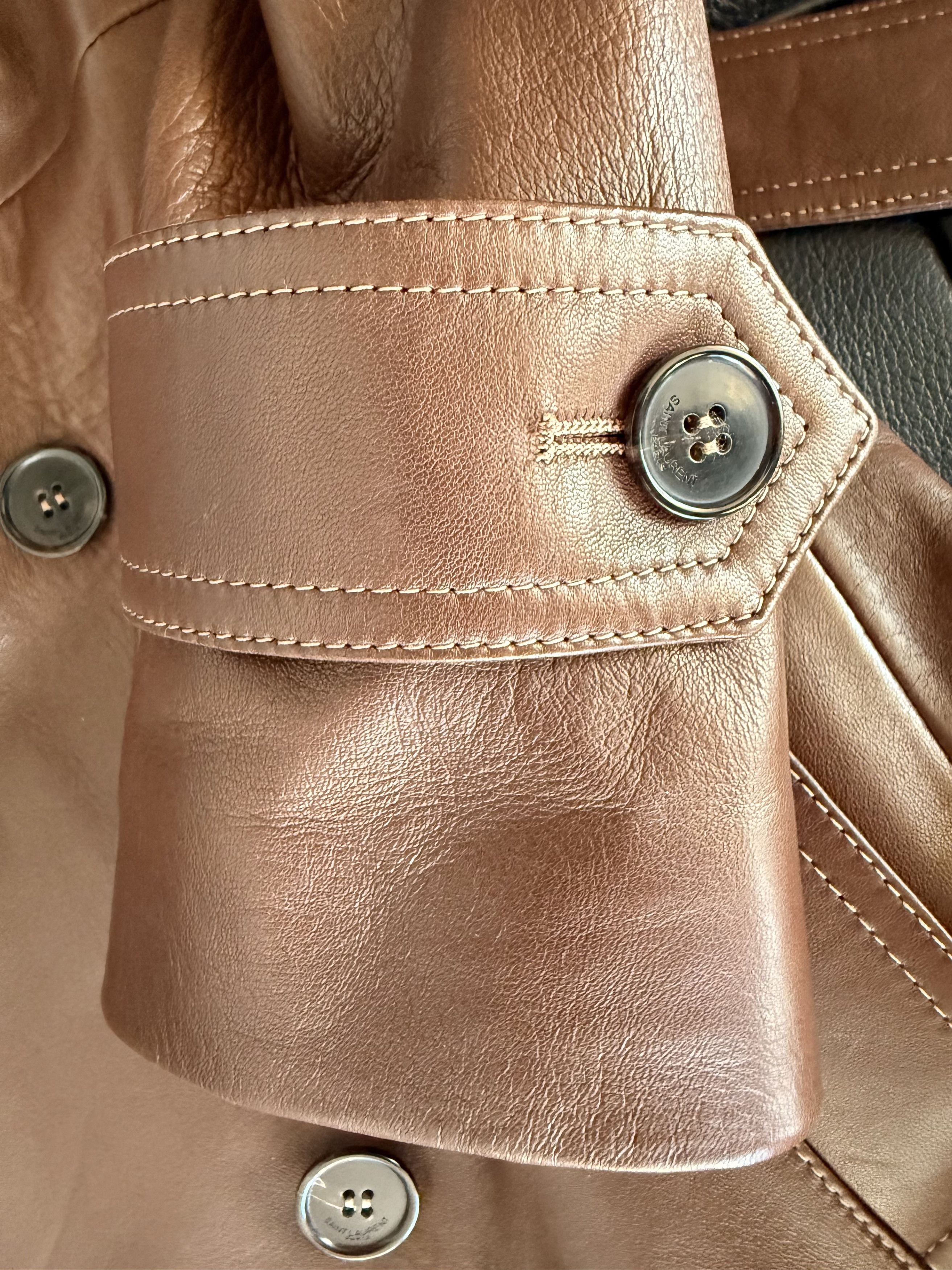 Saint Laurent Paris Saint Laurent Spring/Summer 2023 Runway Lamb Leather Coat Size US XS / EU 42 / 0 - 3 Thumbnail