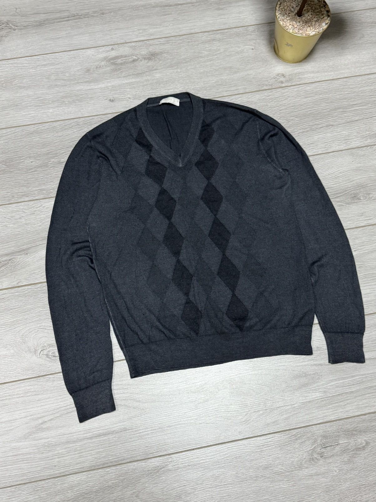 Prada Prada mohair wool silk sweater rhombus jumper Size US L / EU 52-54 / 3 - 1 Thumbnail