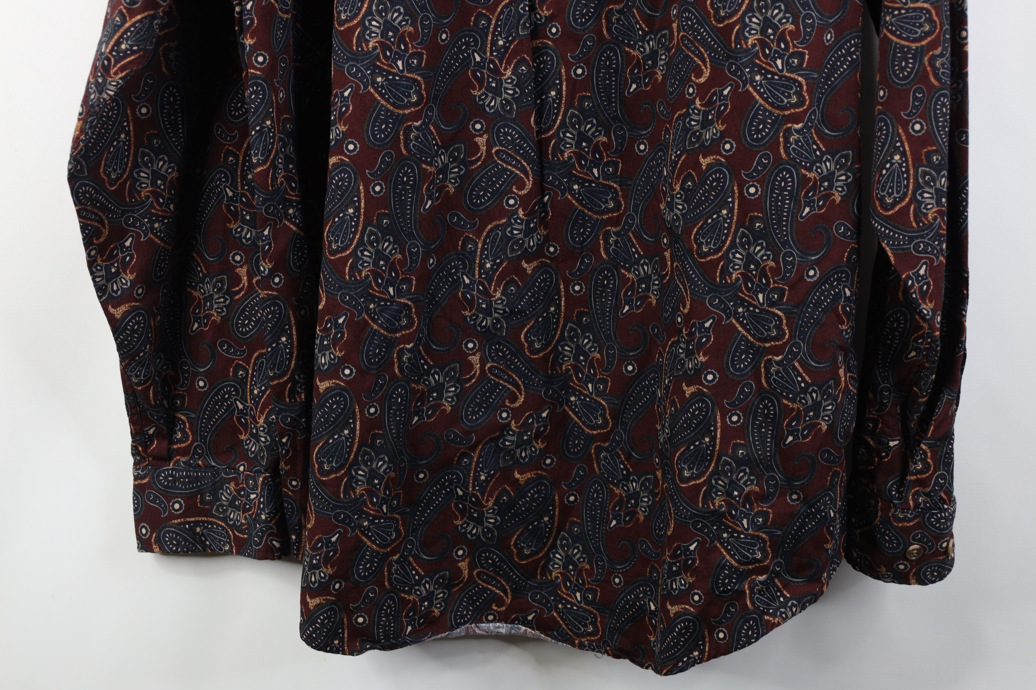 Vintage Vintage 90s Streetwear Paisley Collared Button Down Shirt Size US L / EU 52-54 / 3 - 10 Thumbnail