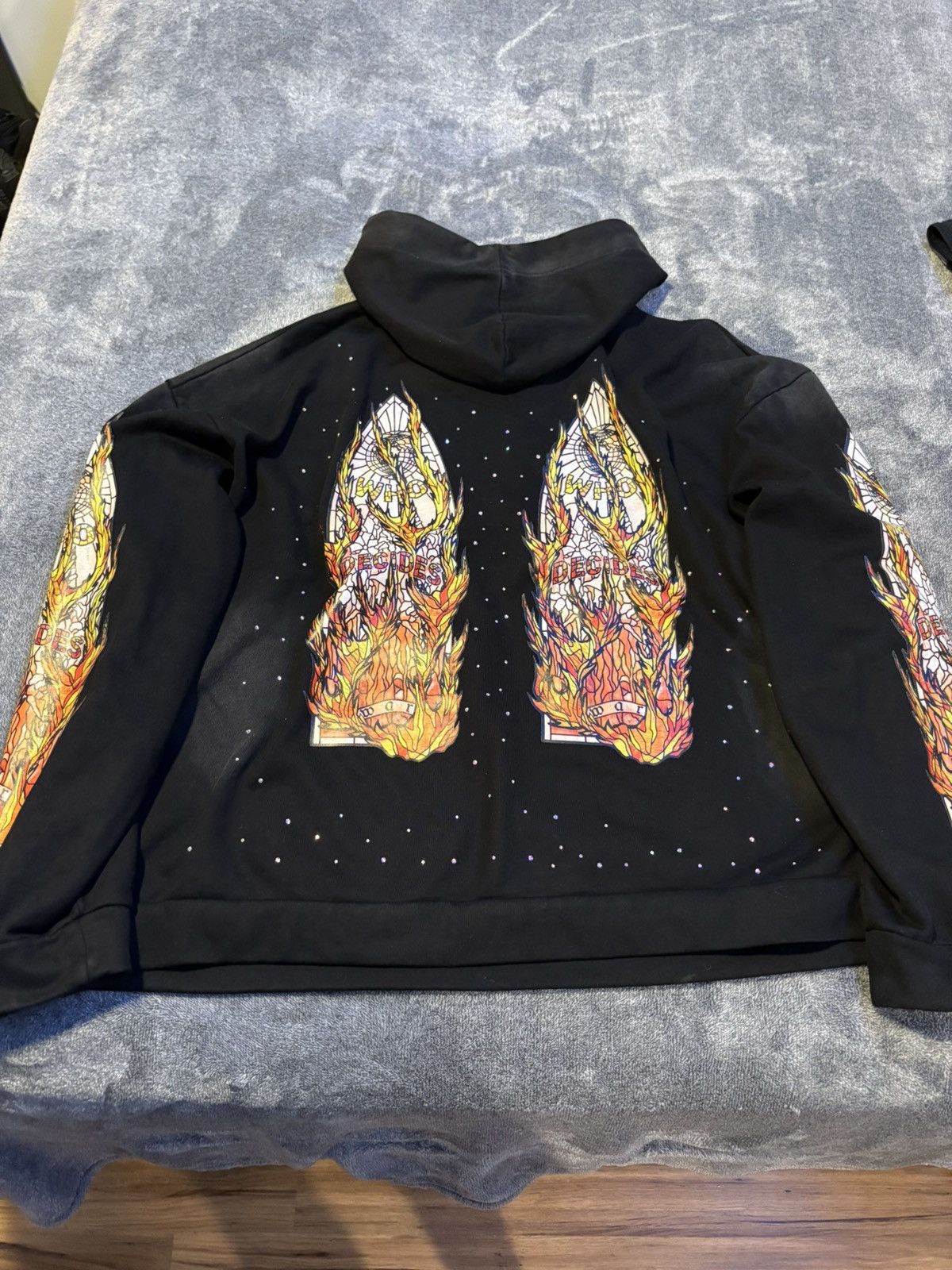 Who Decides War Who Decides War black Flame Glass Hoodie Size US XL / EU 56 / 4 - 2 Thumbnail