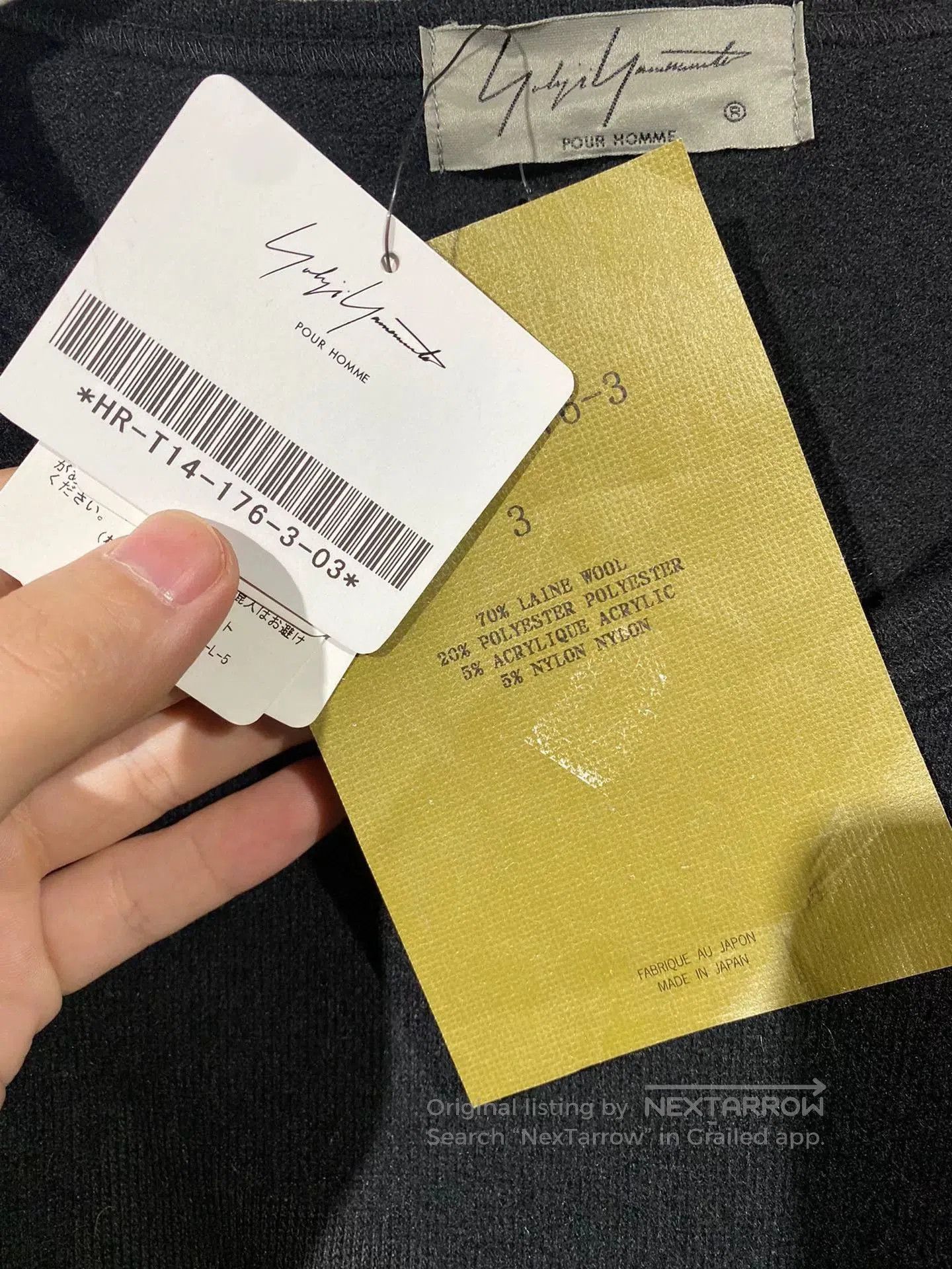 Yohji Yamamoto Yohji Yamamoto Men's Long Sleeve T-Shirt. Size US L / EU 52-54 / 3 - 5 Thumbnail