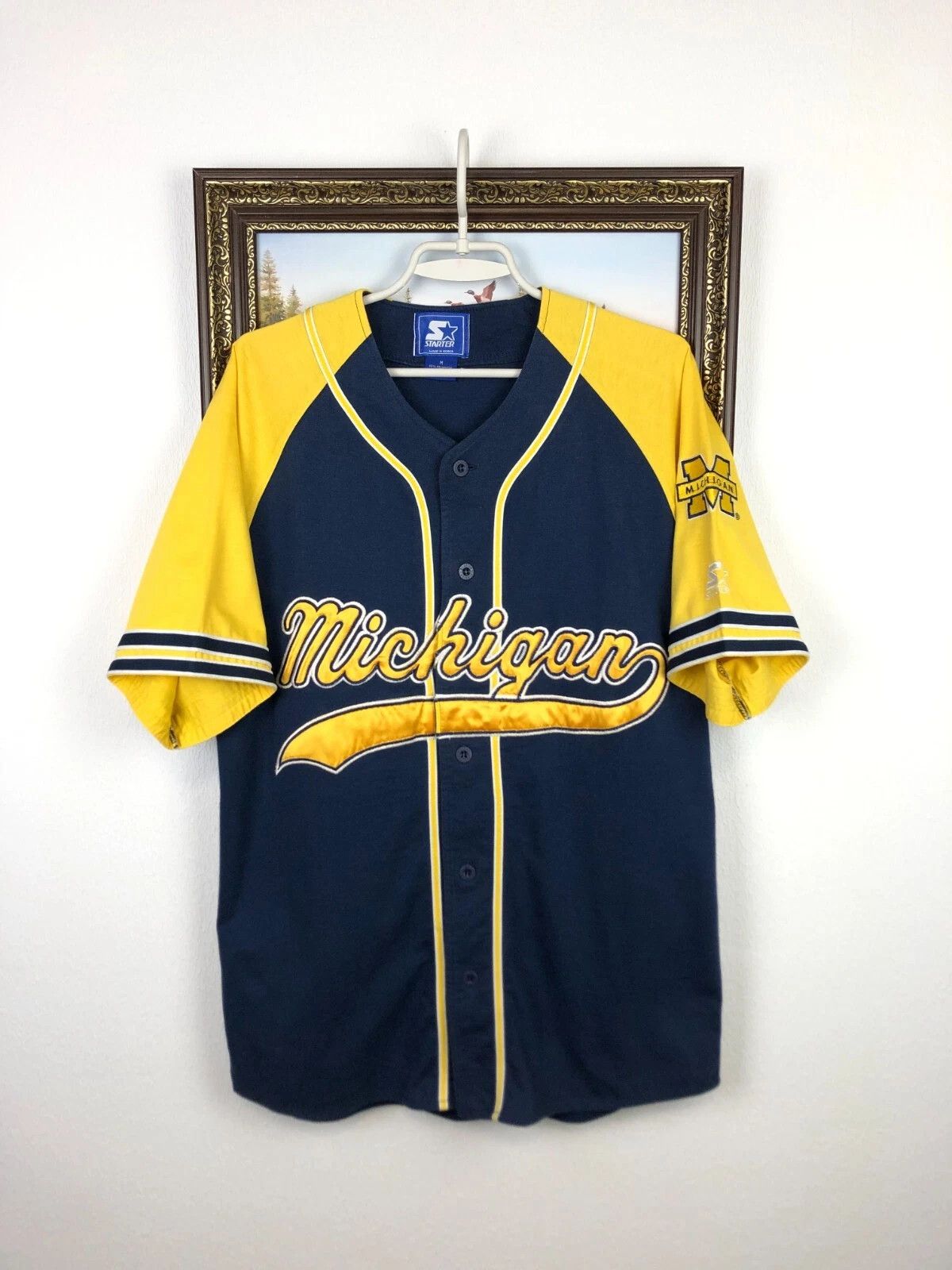 Starter Vintage Starter Michigan Wolverines NCAA Jersey Shirt Tee Size US M / EU 48-50 / 2 - 1 Thumbnail