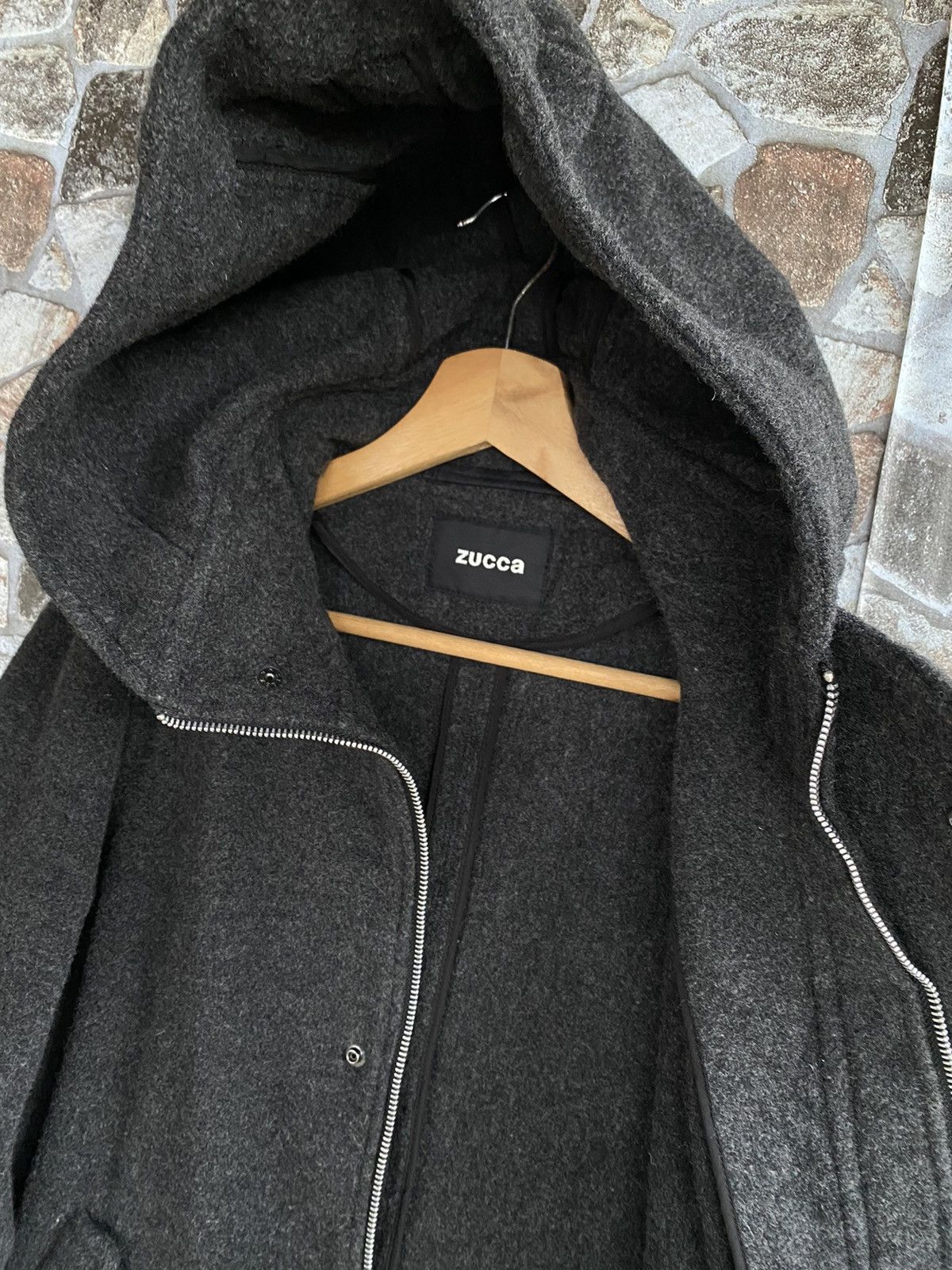 If Six Was Nine × Le Grande Bleu (L.G.B.) × Zucca Zucca Wool Trench Jacket Size US L / EU 52-54 / 3 - 6 Thumbnail