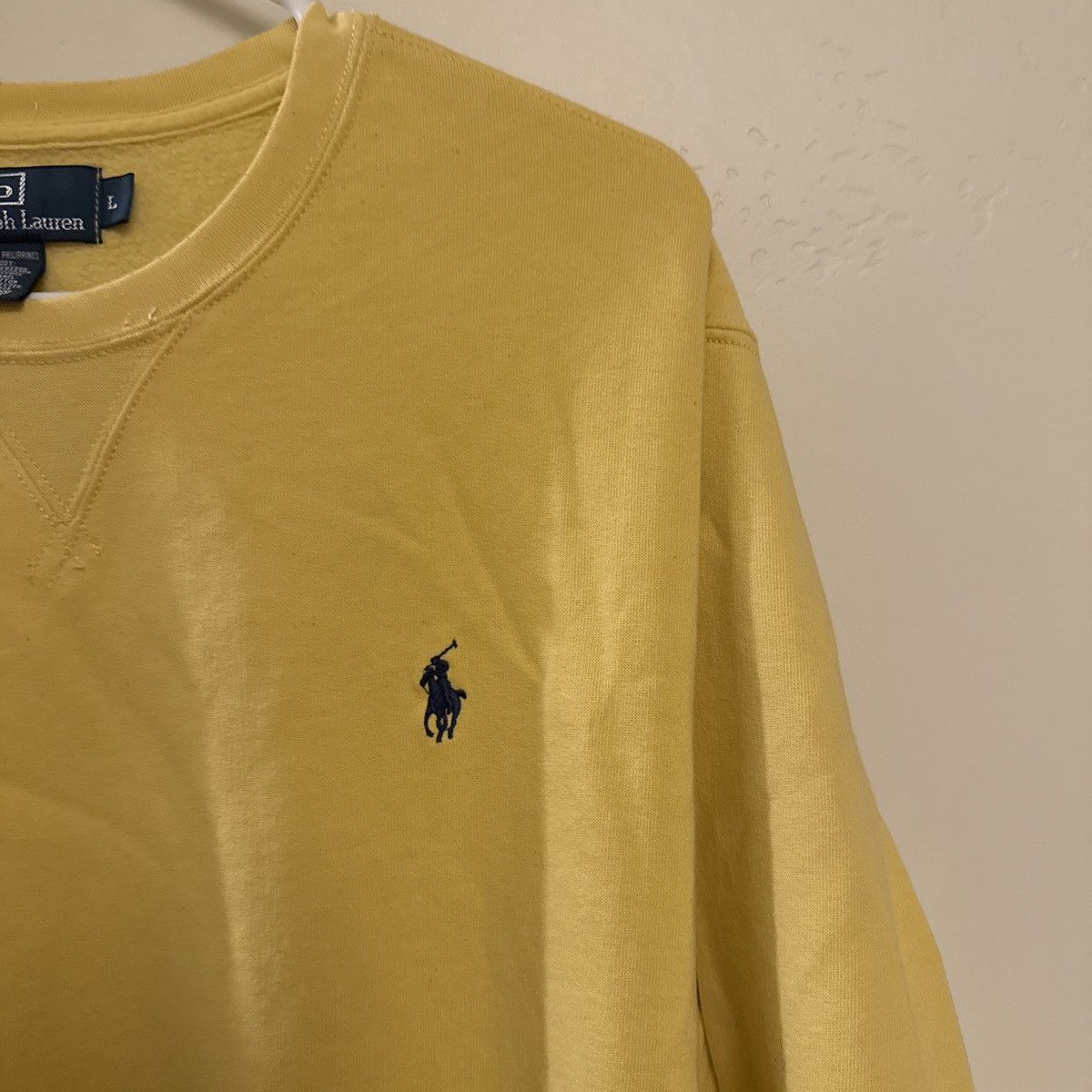 Polo Ralph Lauren Vintage Yellow Polo Ralph Lauren Crewneck Size US L / EU 52-54 / 3 - 3 Thumbnail
