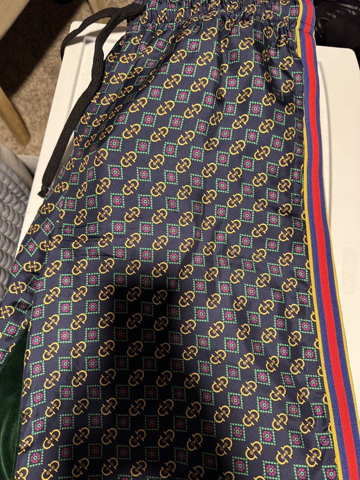 Gucci GUCCI Navy&Green Chain Monogram Shrots Size US 32 / EU 48 - 6 Thumbnail